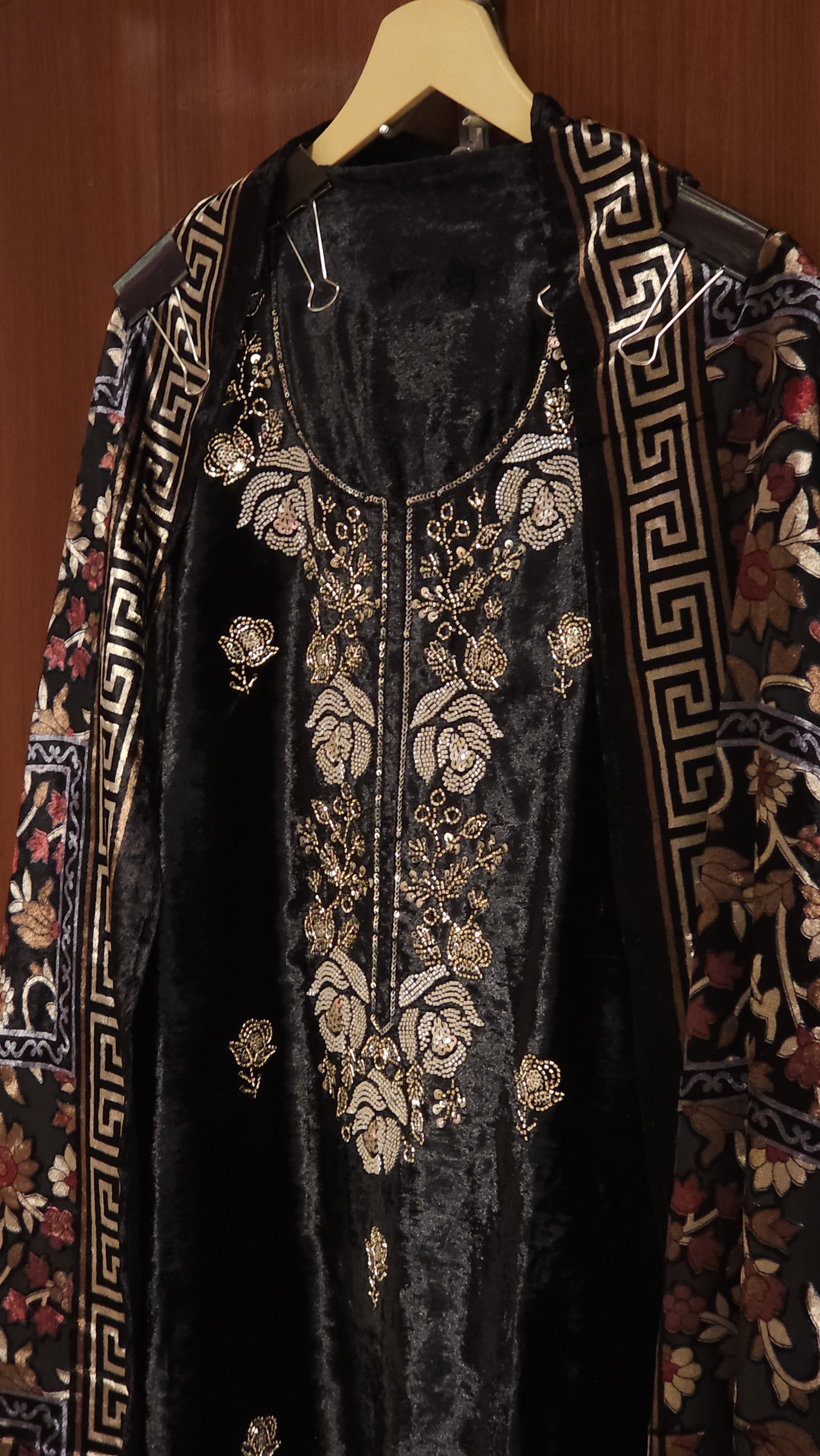 Velvet Suit with Brasso dupatta & Jamawar Silk bottom 2.O