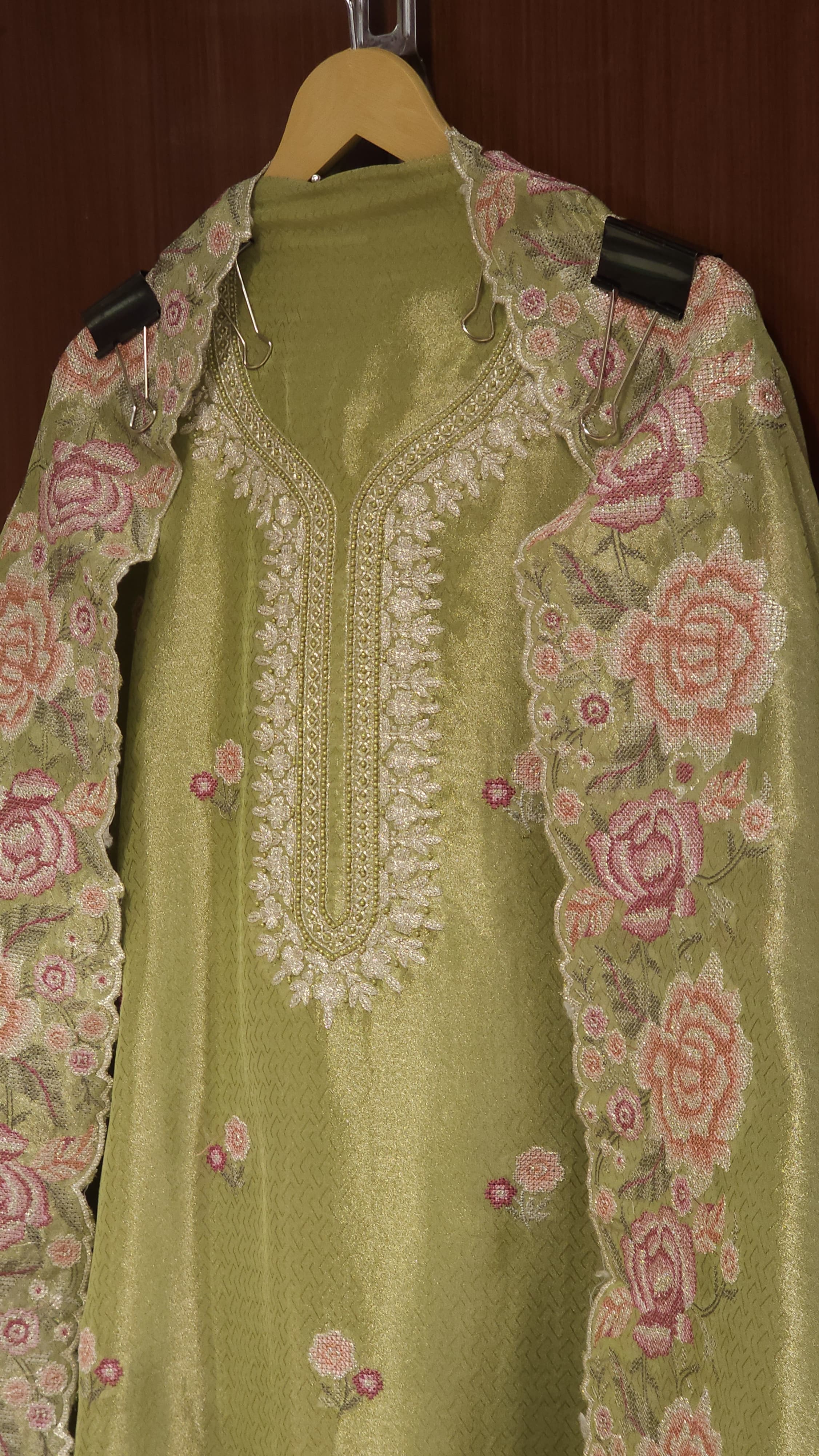 Vintage Cross Stitch Charm on Self Tissue