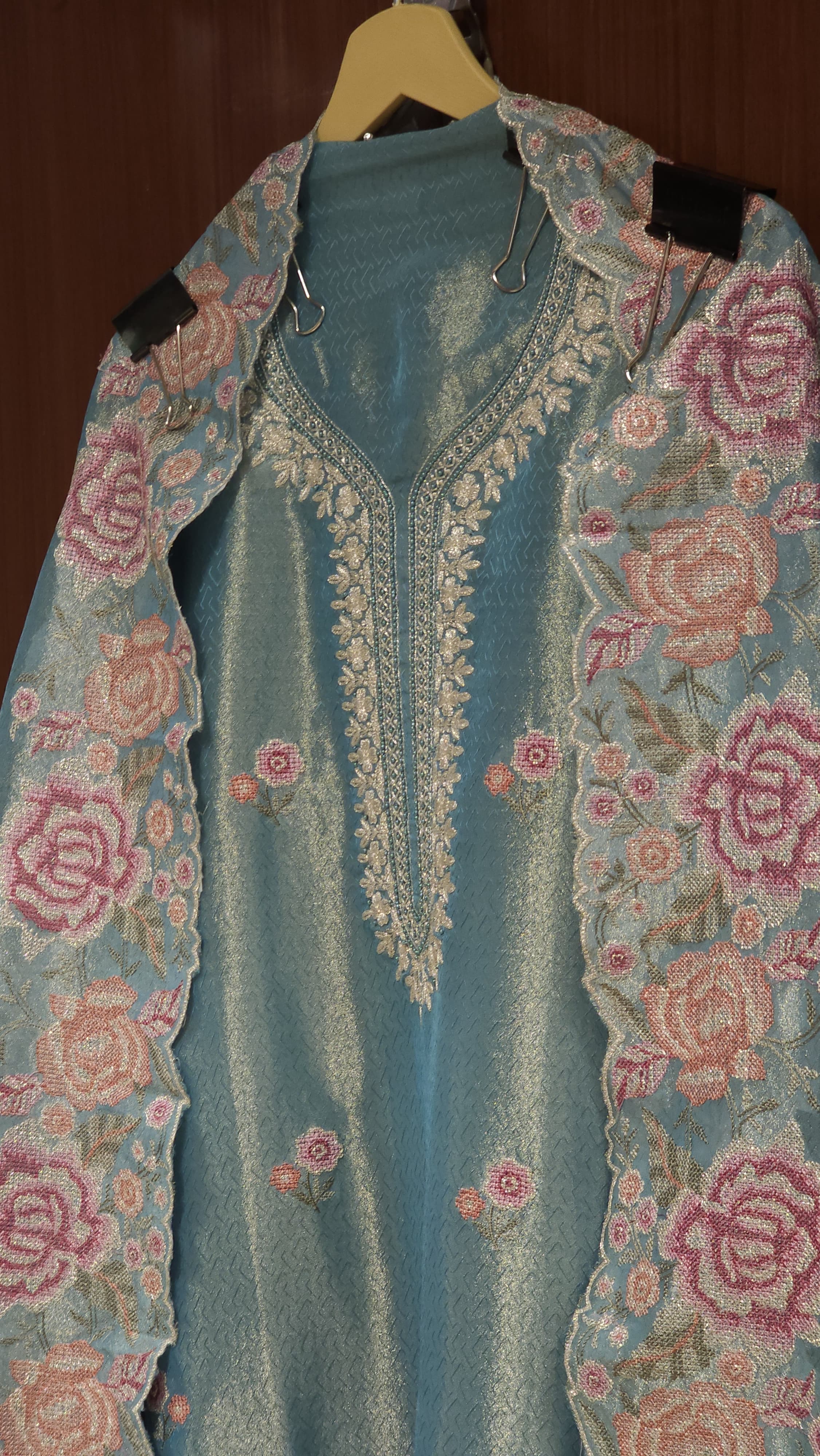 Vintage Cross Stitch Charm on Self Tissue