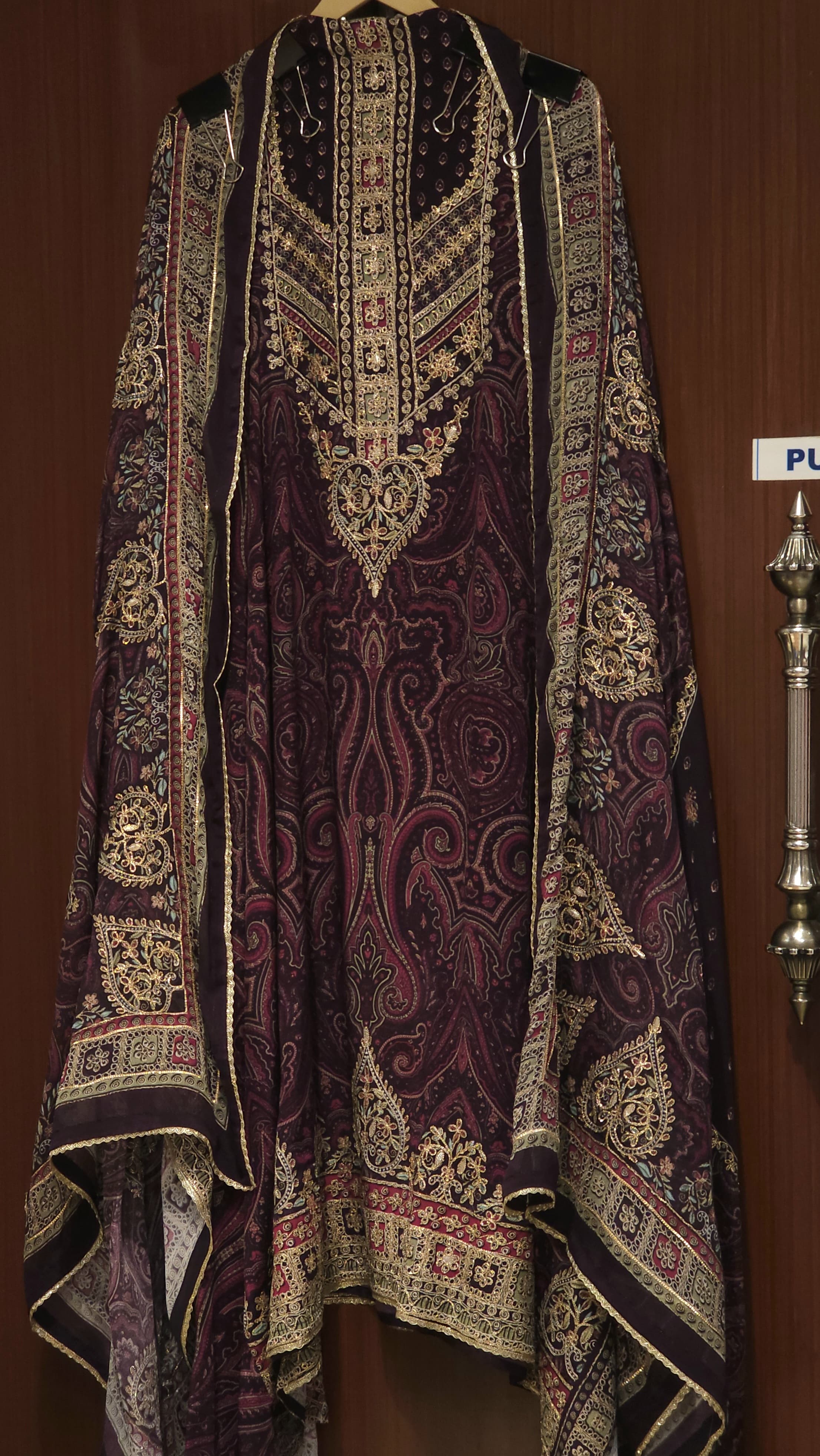 The Royal Kashmiri -Pure Crepe Embroidery Suit