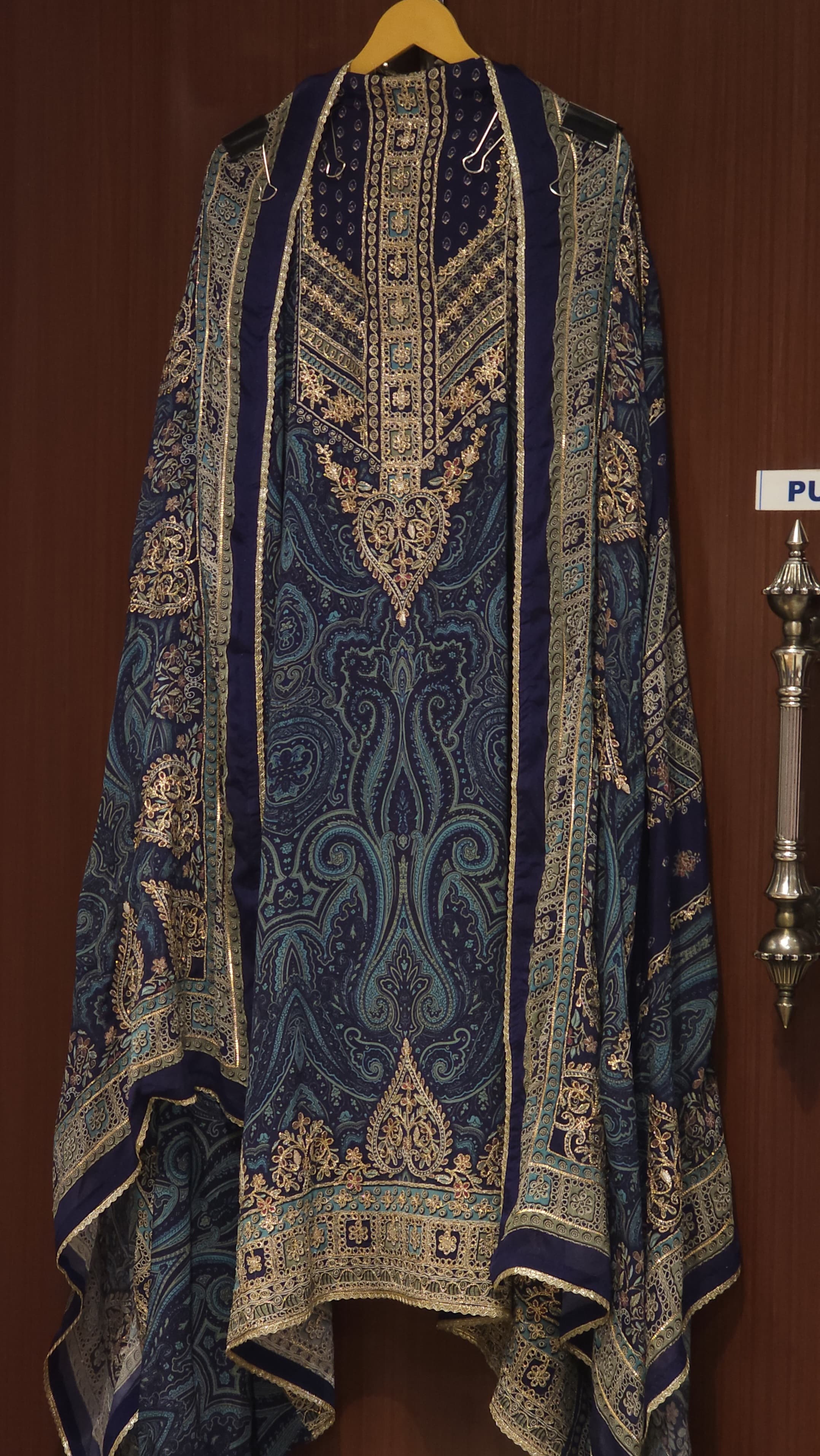 The Royal Kashmiri -Pure Crepe Embroidery Suit