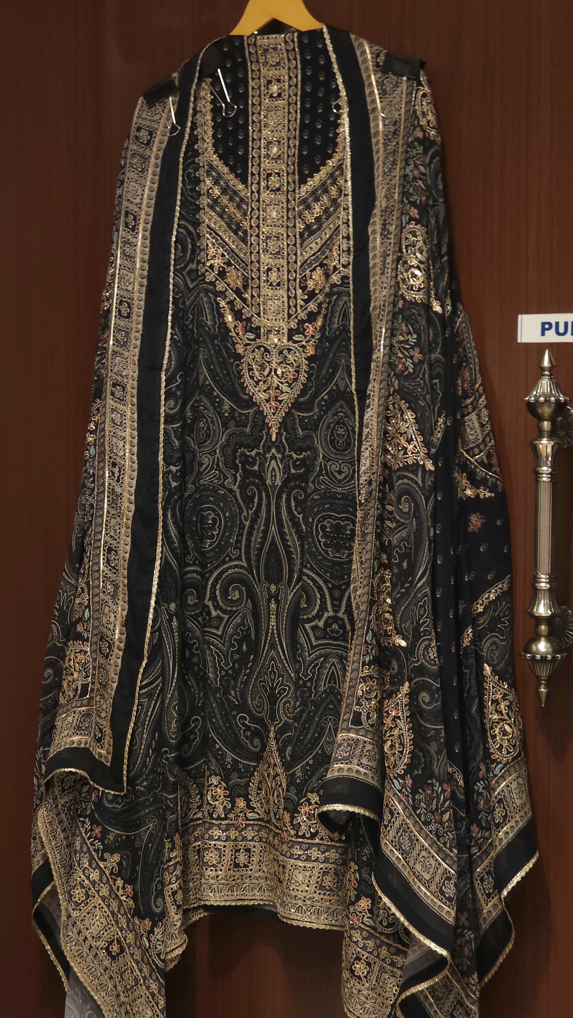 The Royal Kashmiri -Pure Crepe Embroidery Suit