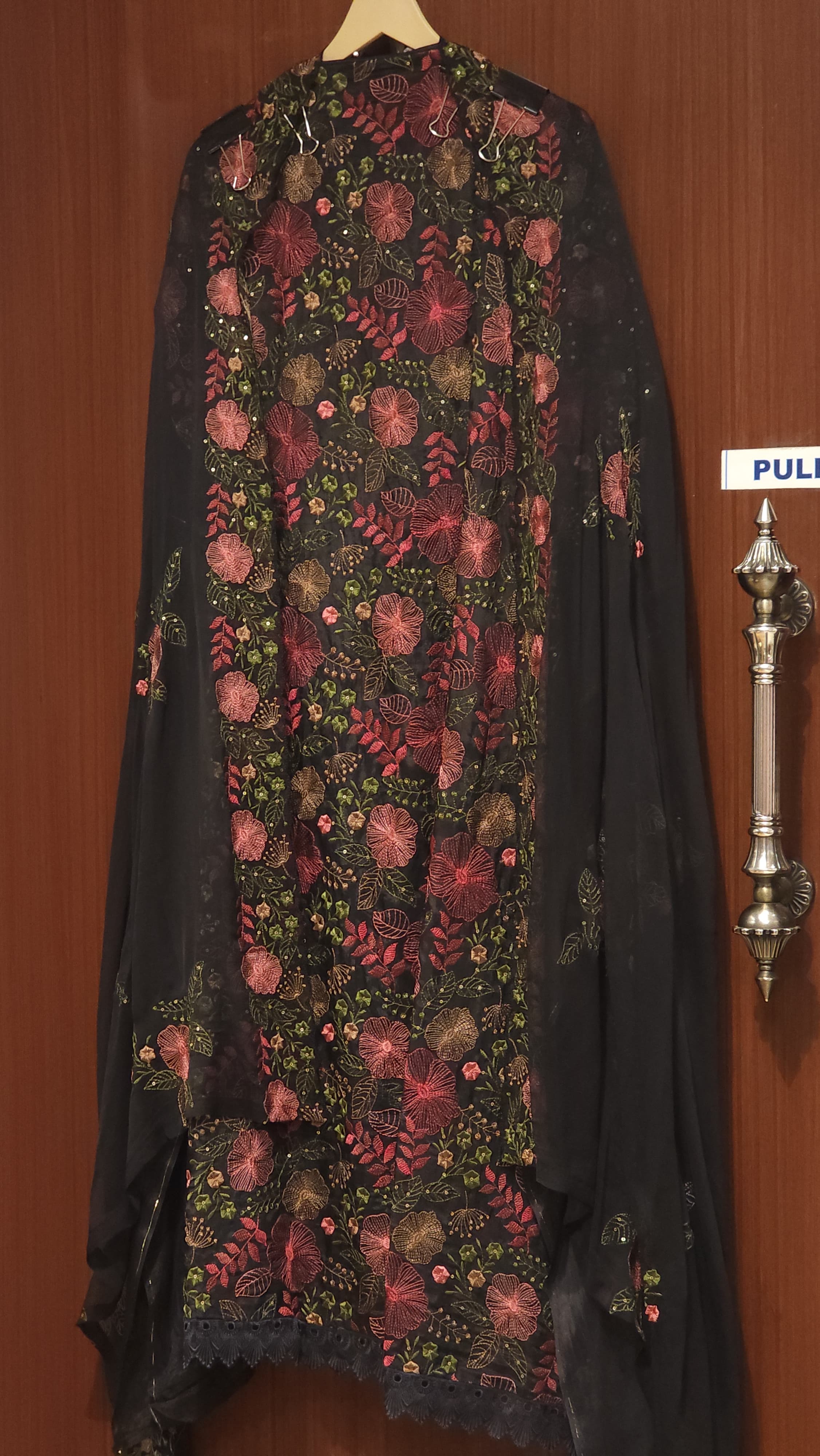 Glass Organza Threadwork Suit