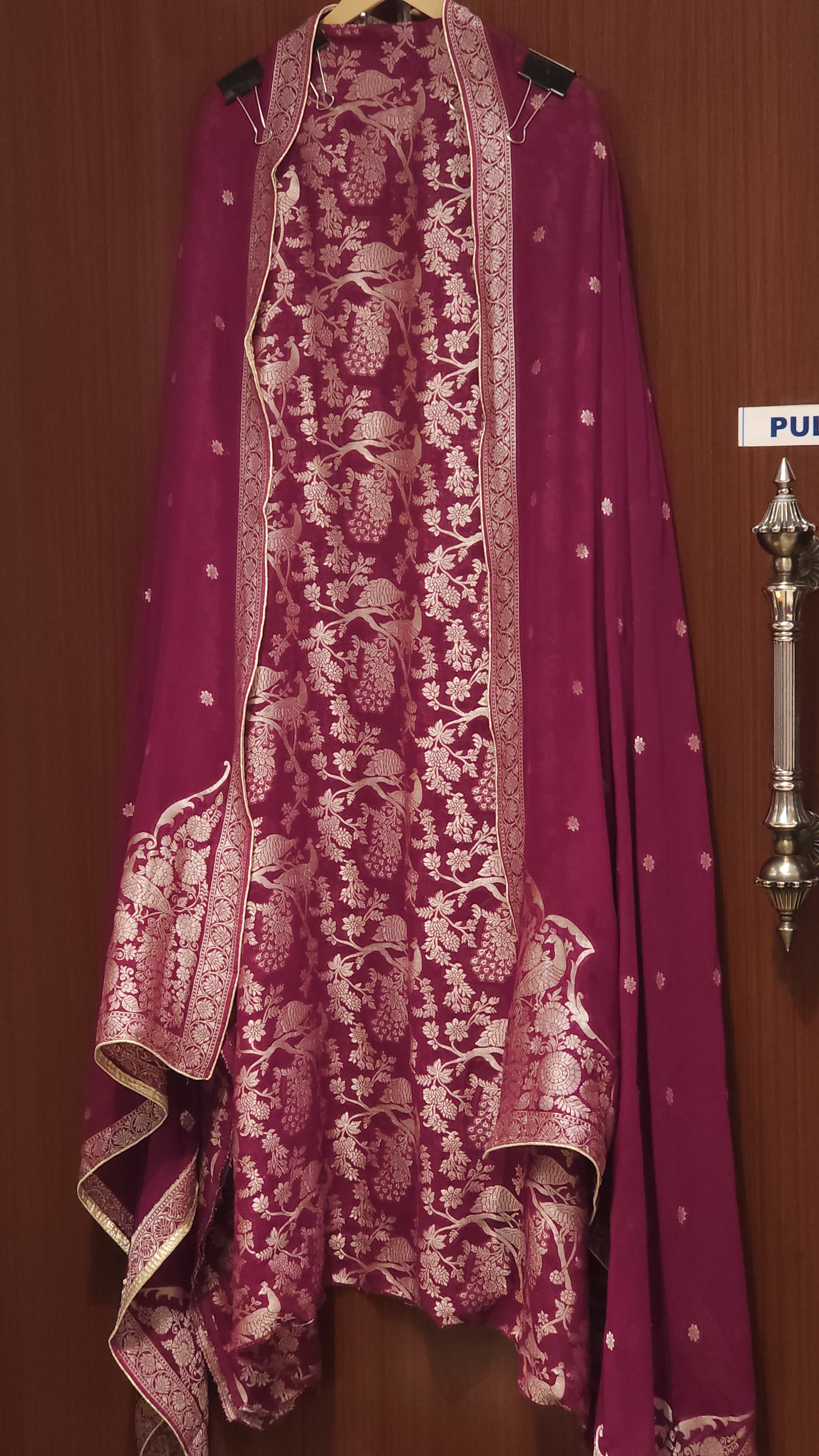 Original Banarasi Georgette Suit with Pure Crepe Bottom