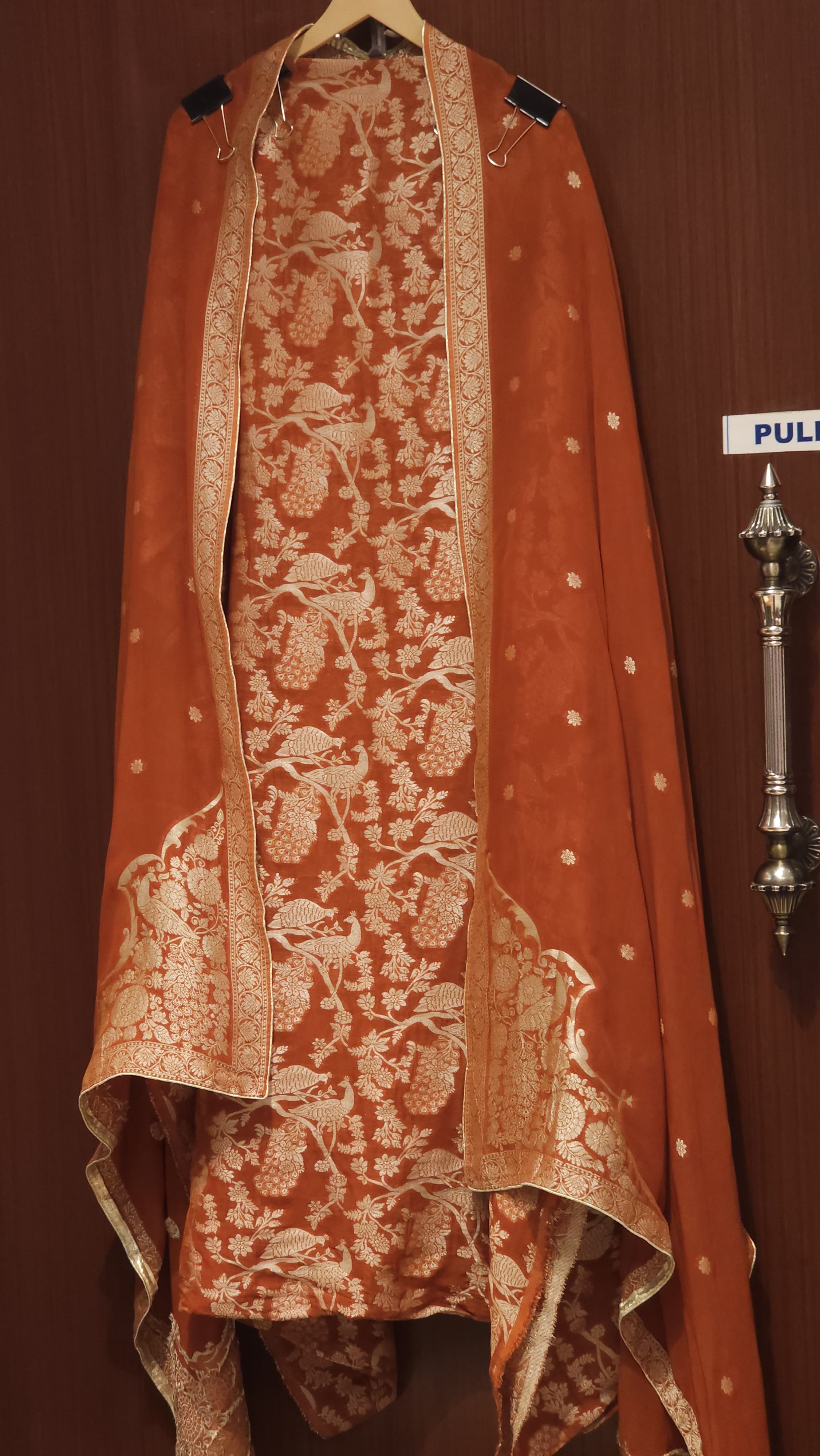 Original Banarasi Georgette Suit with Pure Crepe Bottom