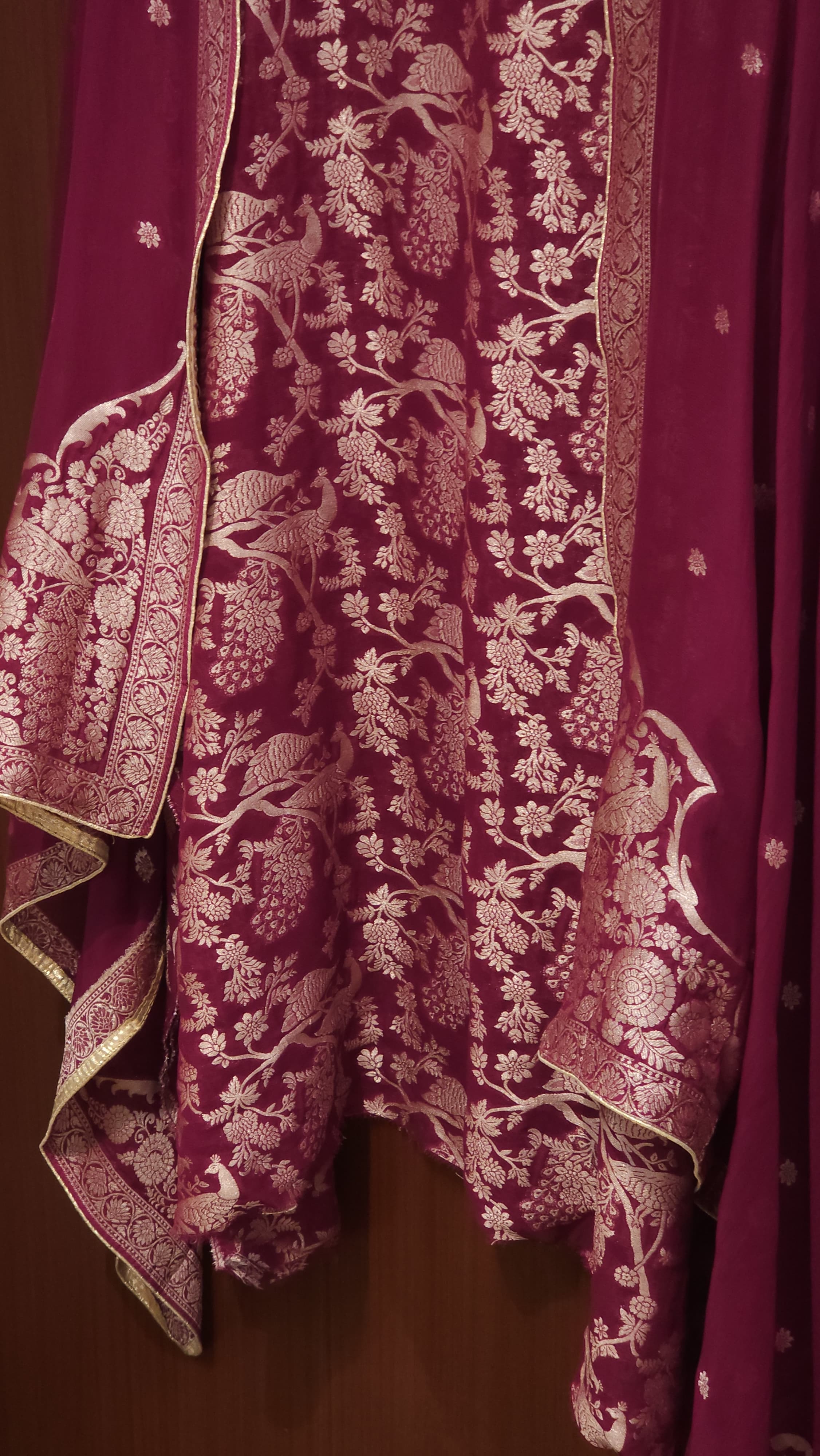 Original Banarasi Georgette Suit with Pure Crepe Bottom
