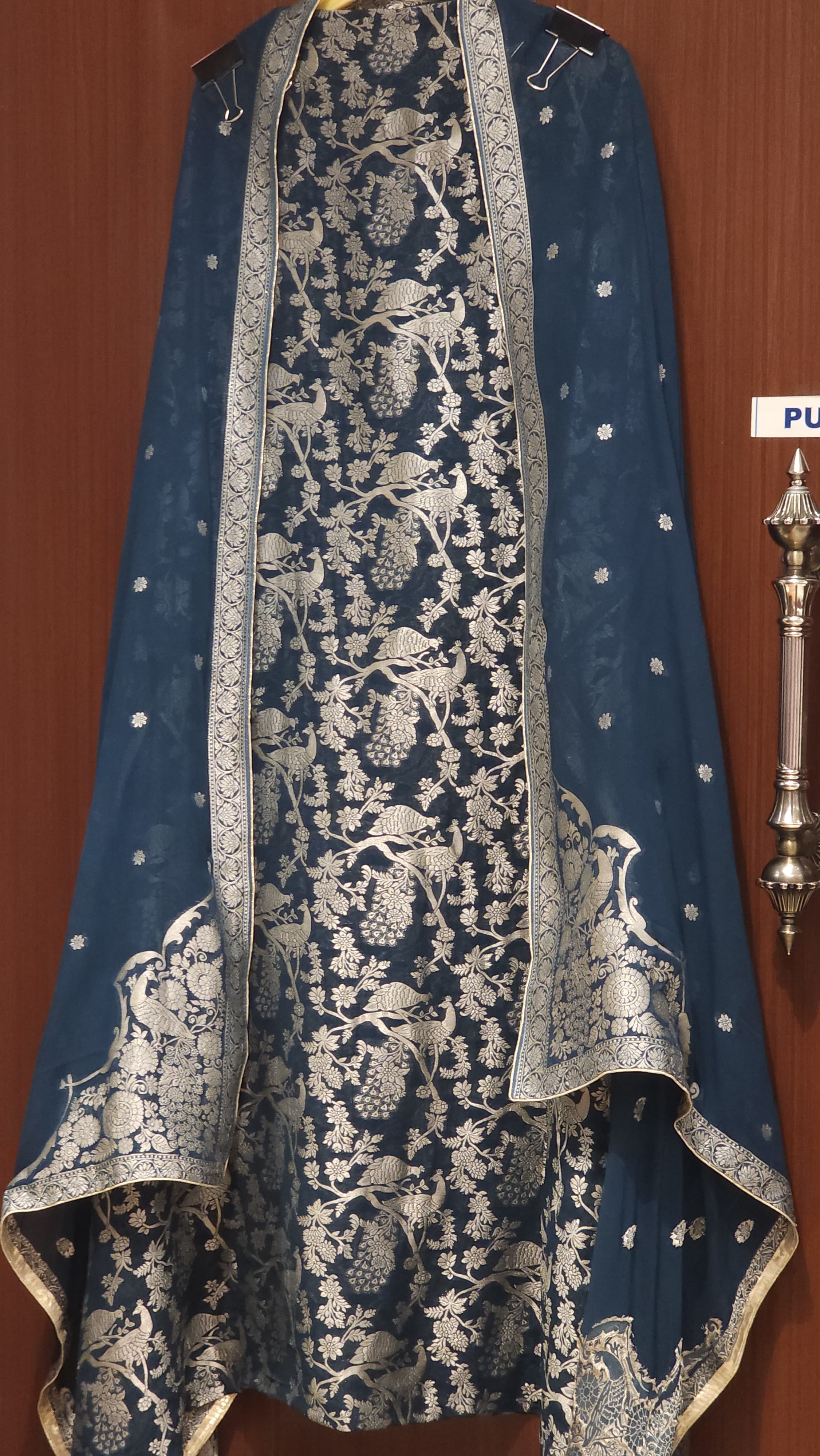Original Banarasi Georgette Suit with Pure Crepe Bottom