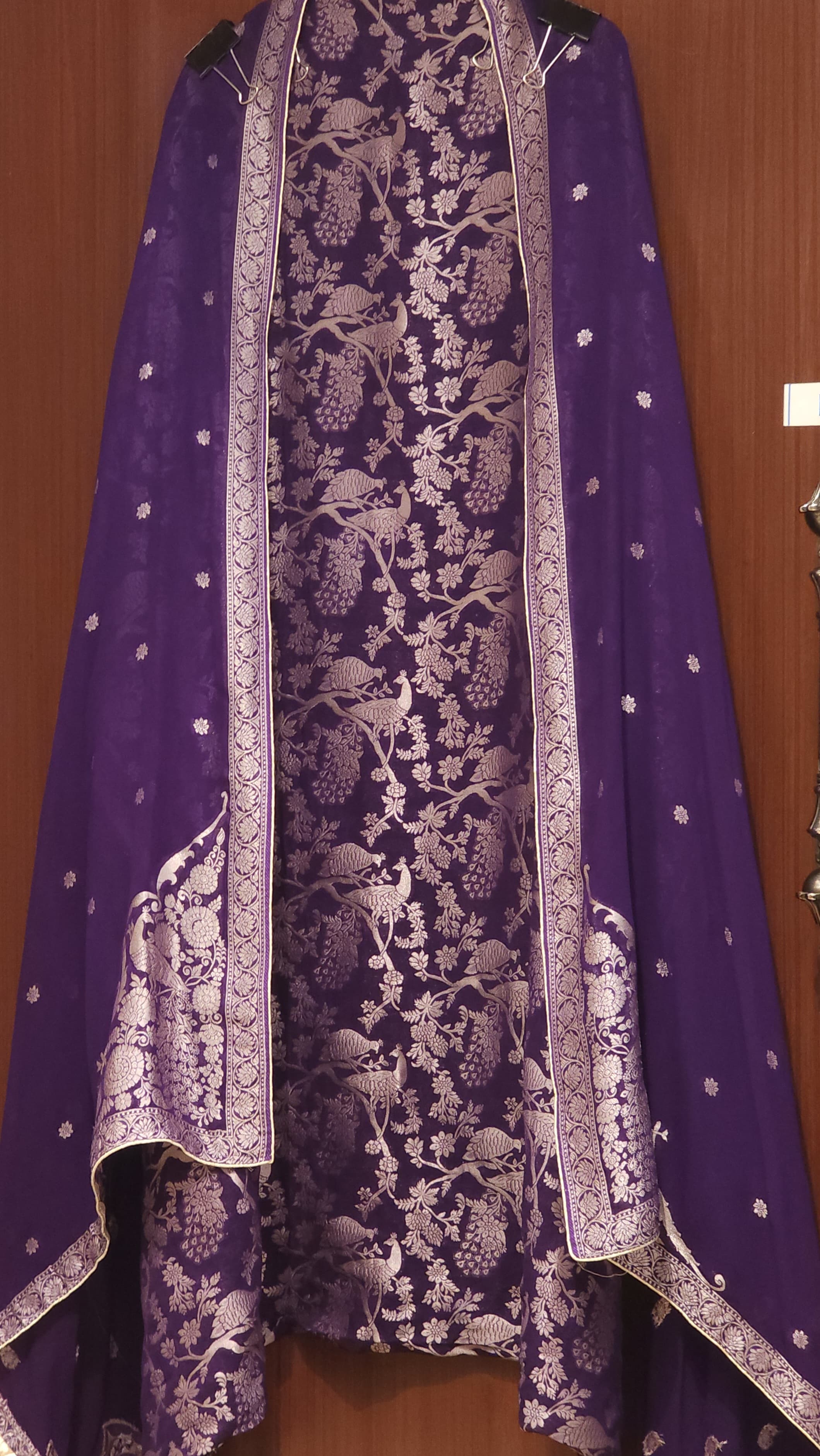Original Banarasi Georgette Suit with Pure Crepe Bottom