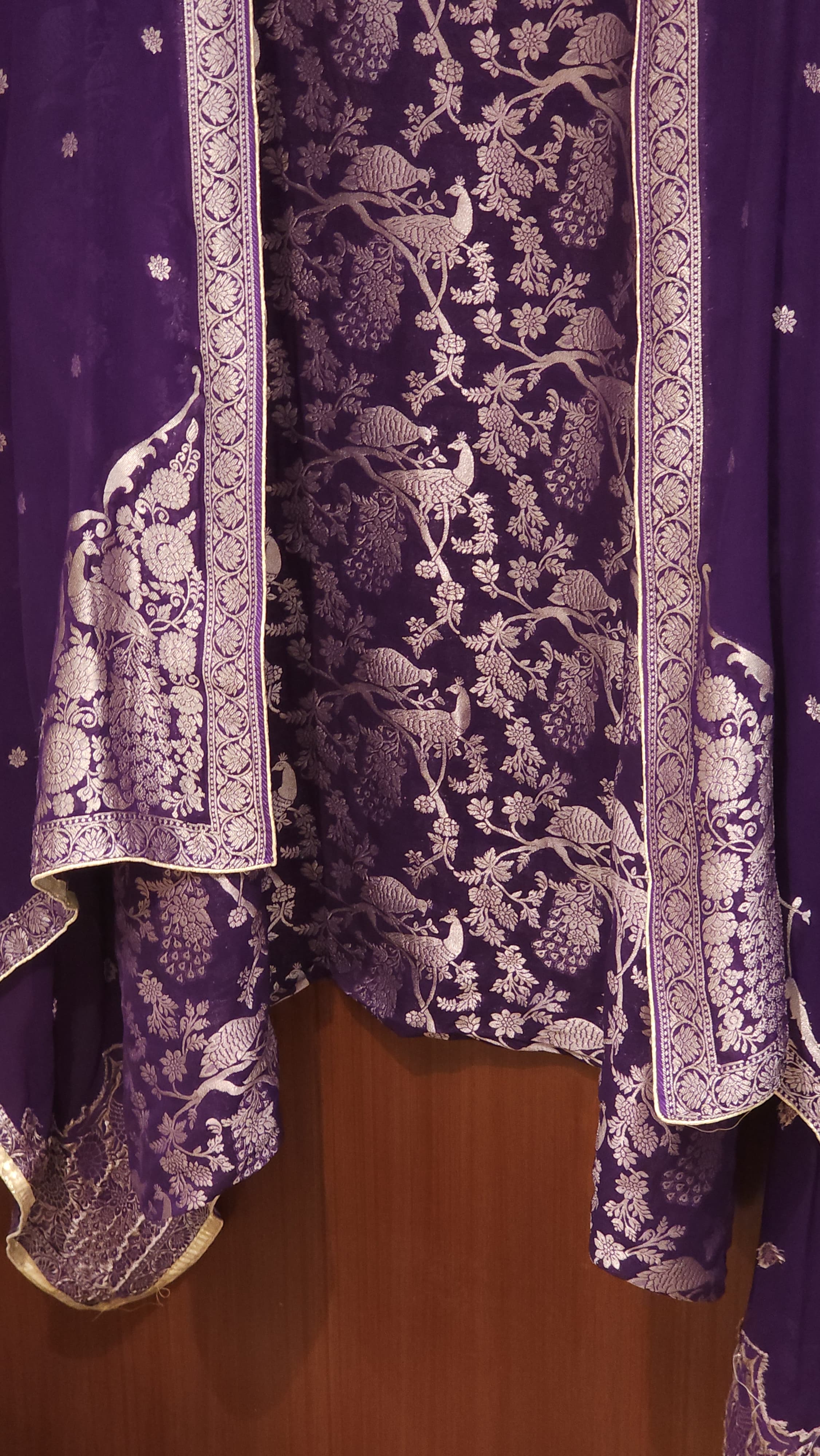Original Banarasi Georgette Suit with Pure Crepe Bottom