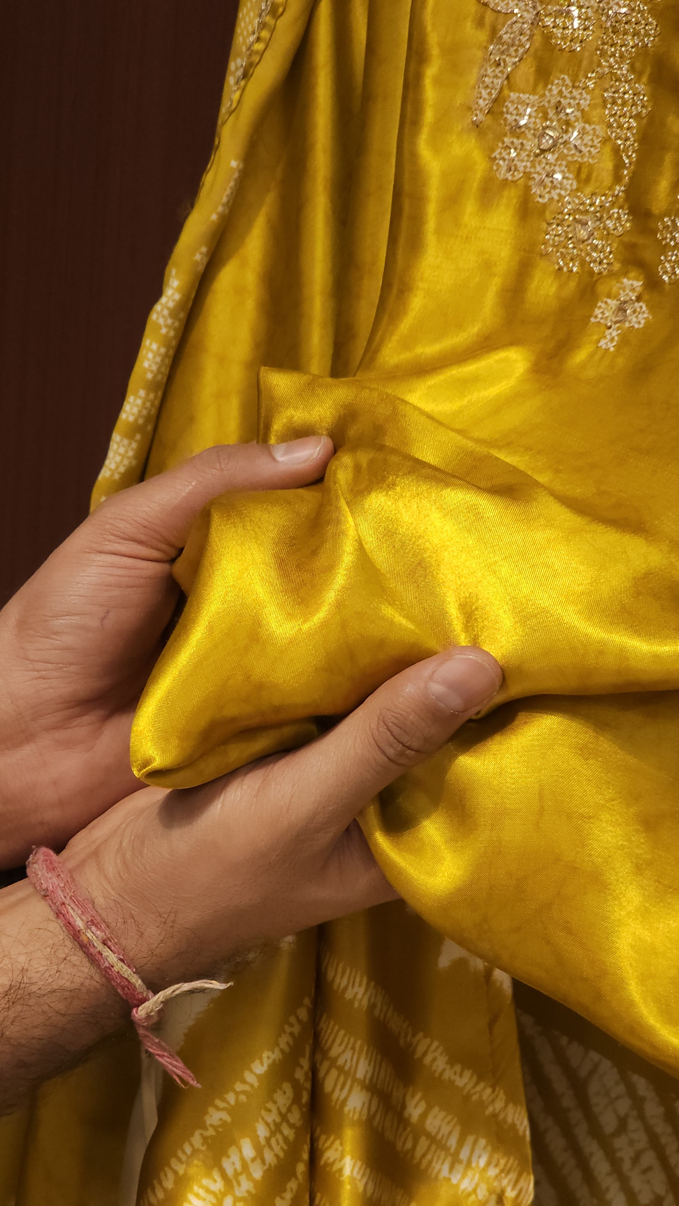 Gajji Silk 1.O with Bandhani Prints