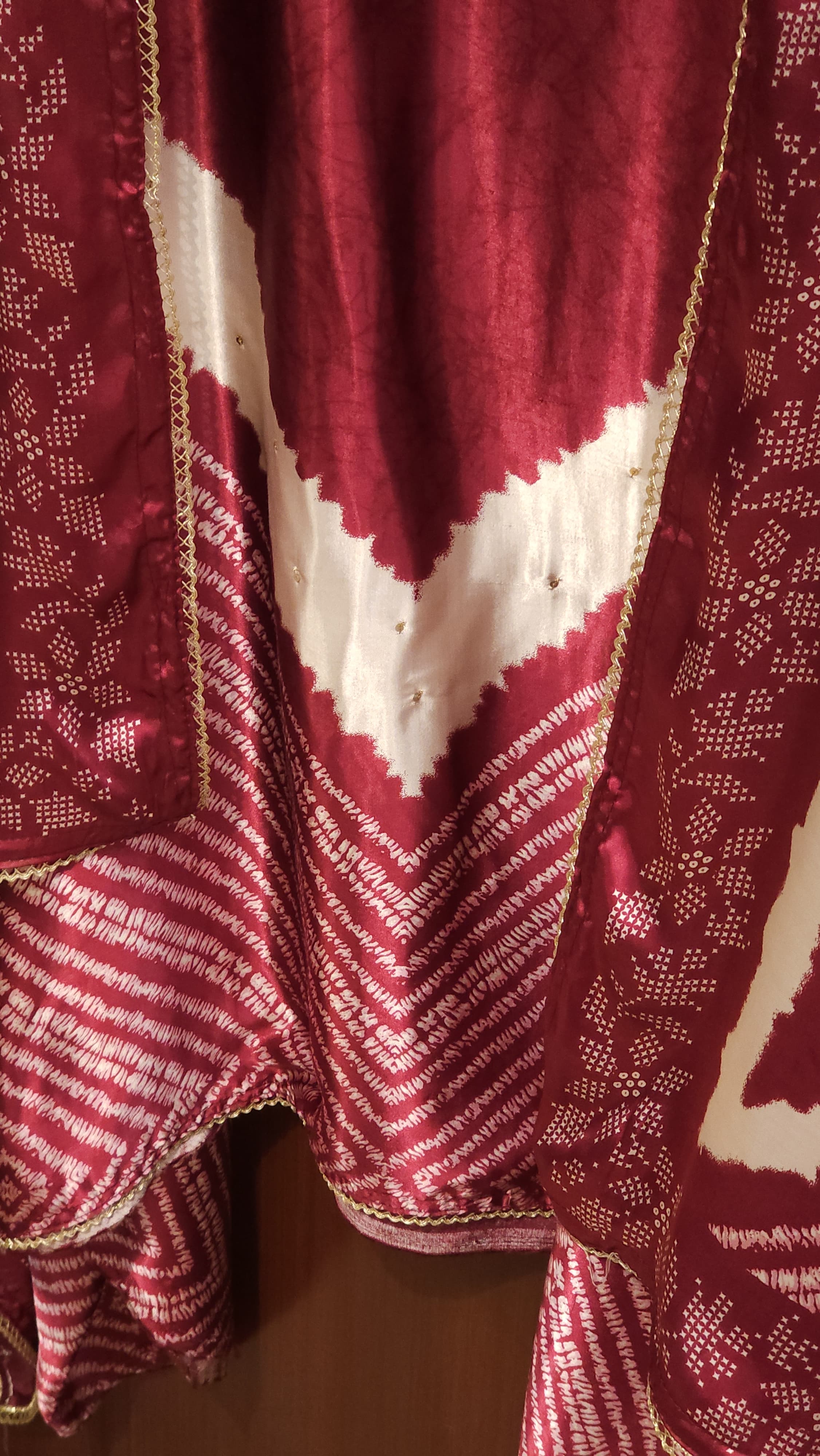 Gajji Silk 1.O with Bandhani Prints