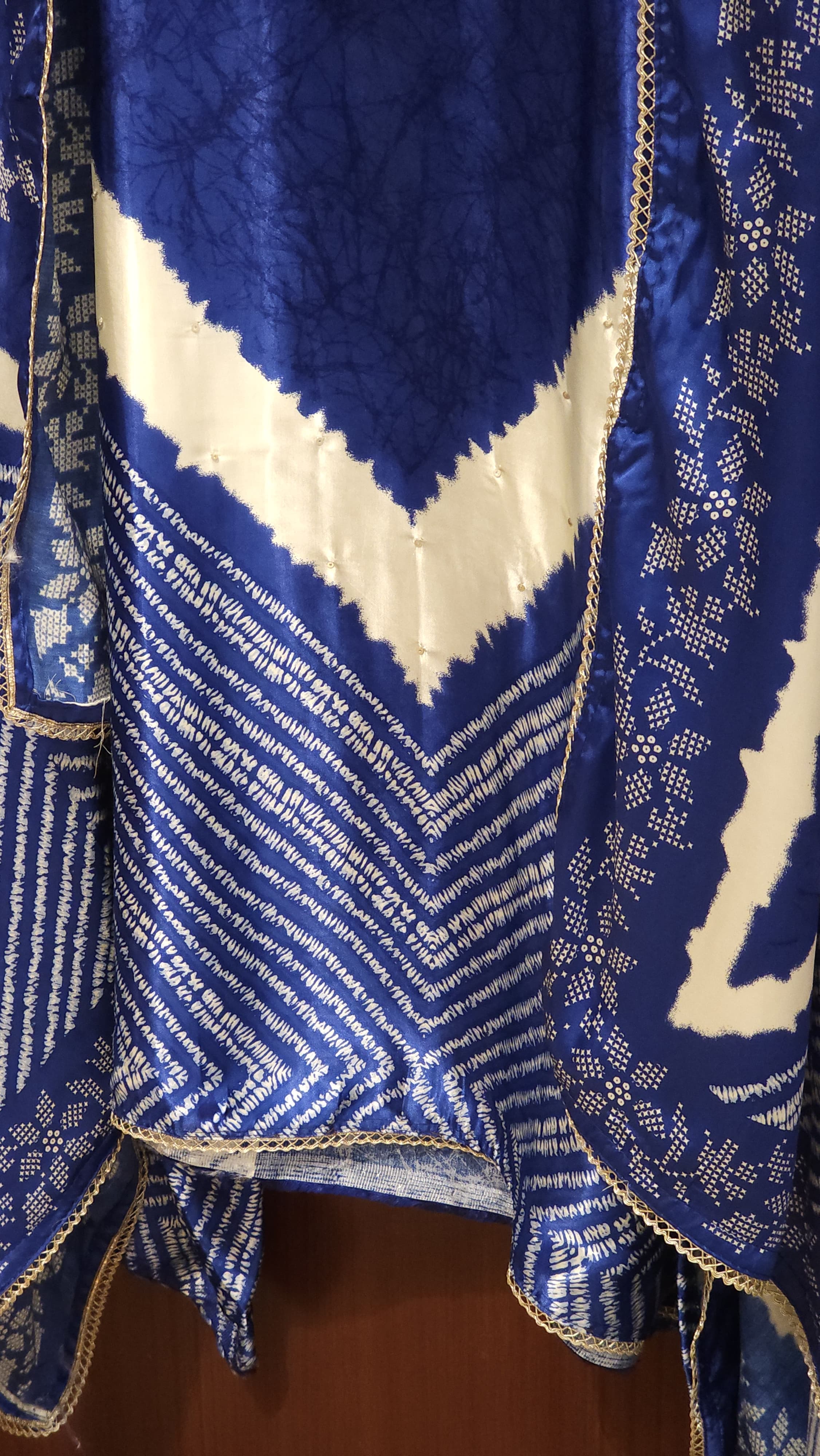 Gajji Silk 1.O with Bandhani Prints