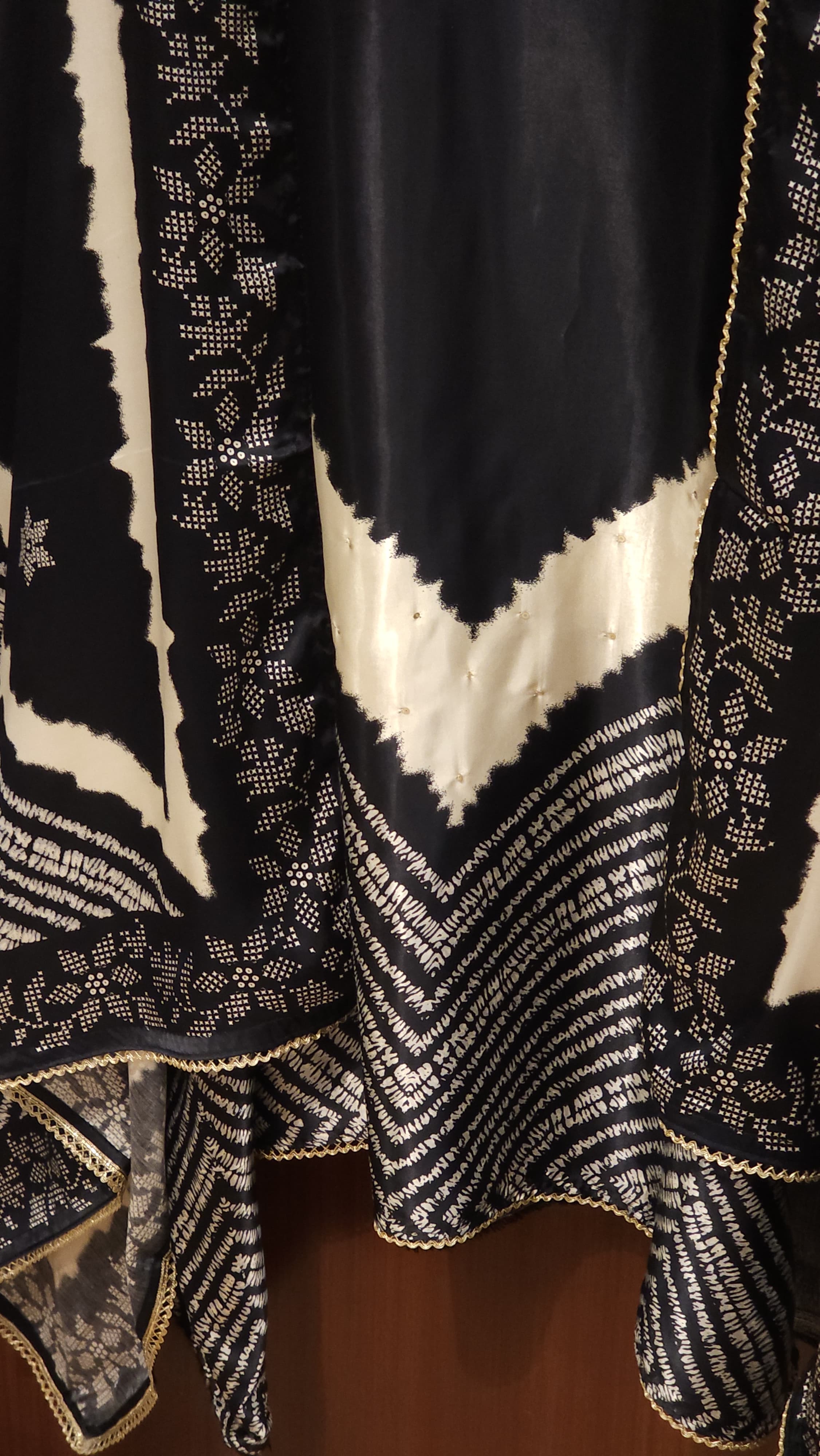 Gajji Silk 1.O with Bandhani Prints