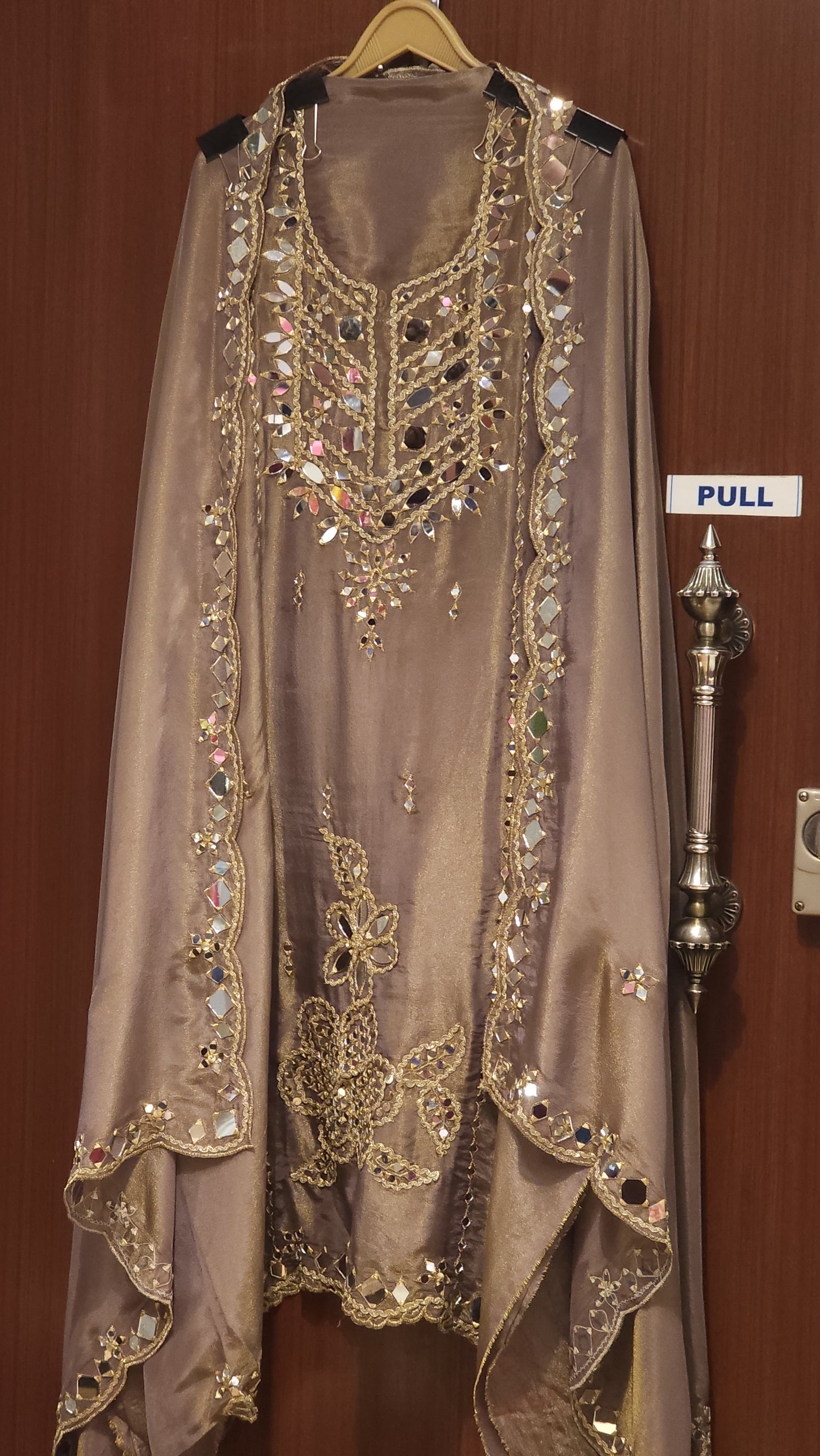 Luxury Mirror Work Ensemble - New Sage Green