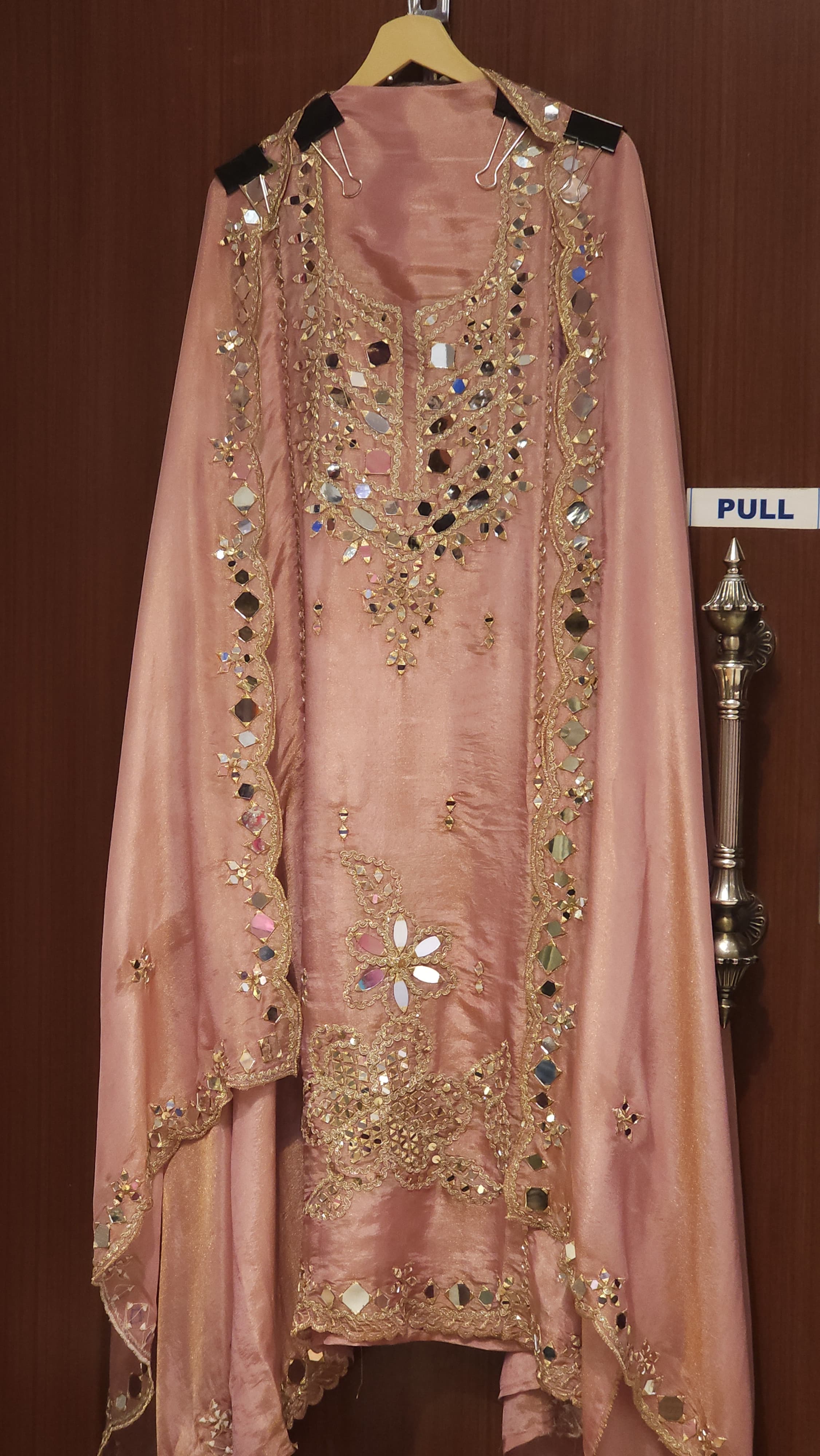 Luxury Mirror Work Ensemble - New Sage Green