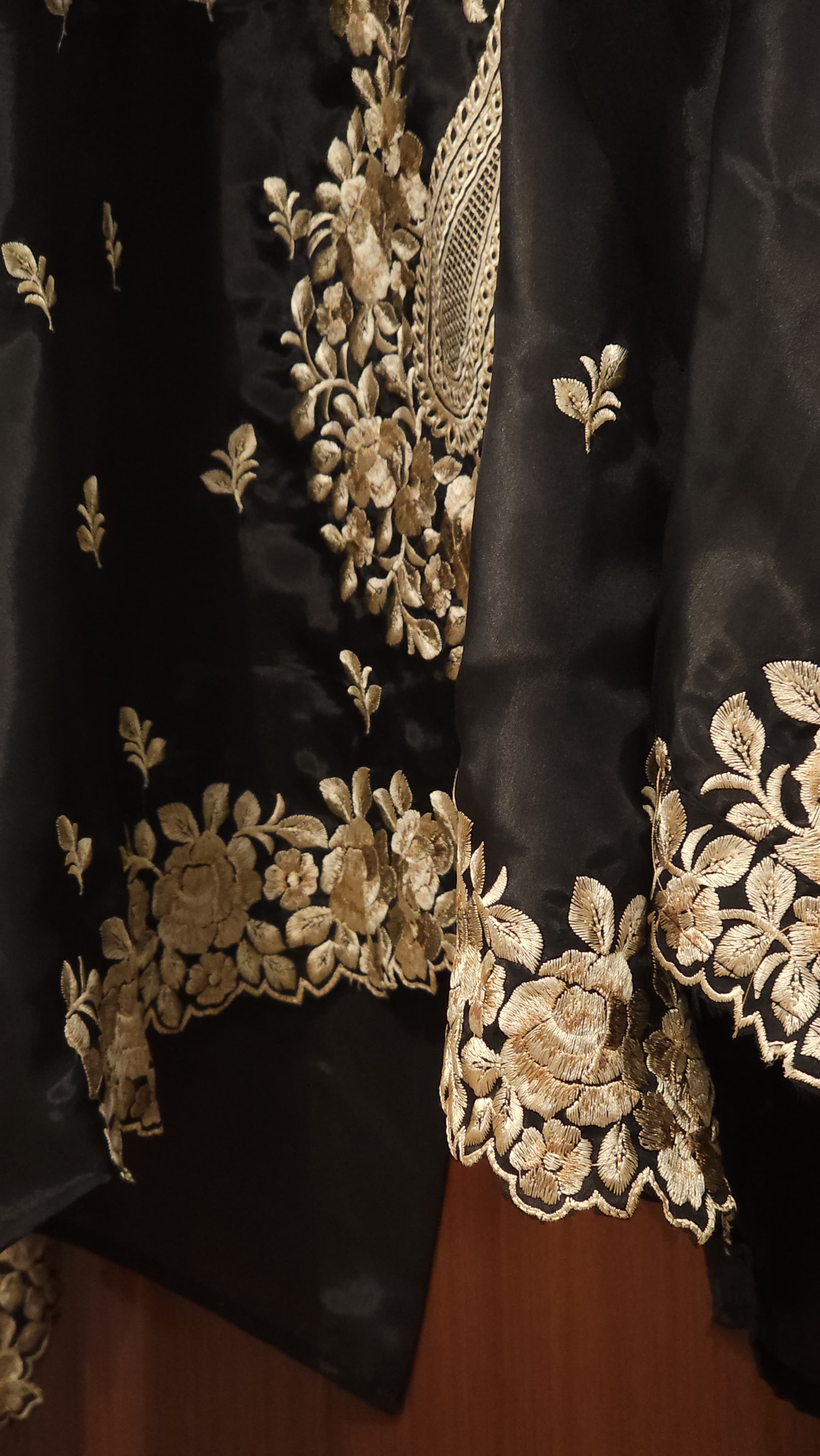 Black Edition, Parsi embroidery Suit - now in Satin Organza