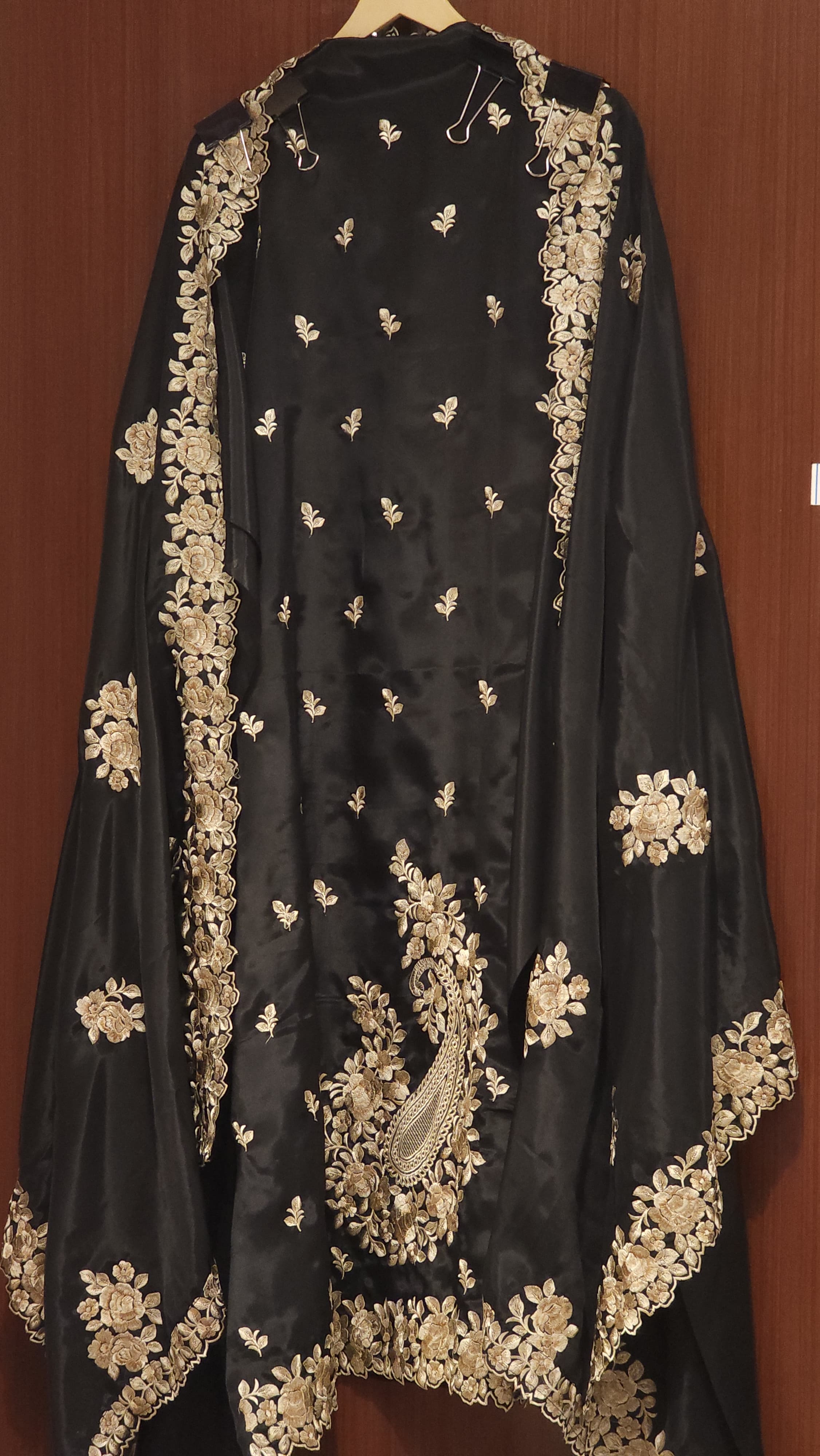 Black Edition, Parsi embroidery Suit - now in Satin Organza