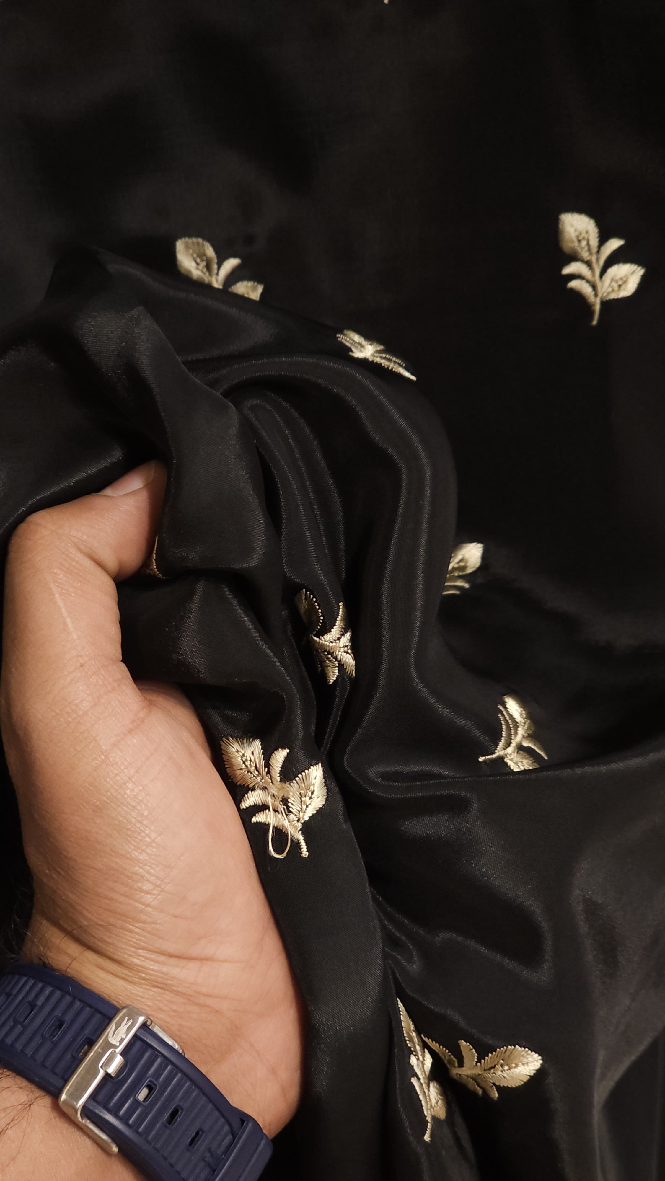 Black Edition, Parsi embroidery Suit - now in Satin Organza