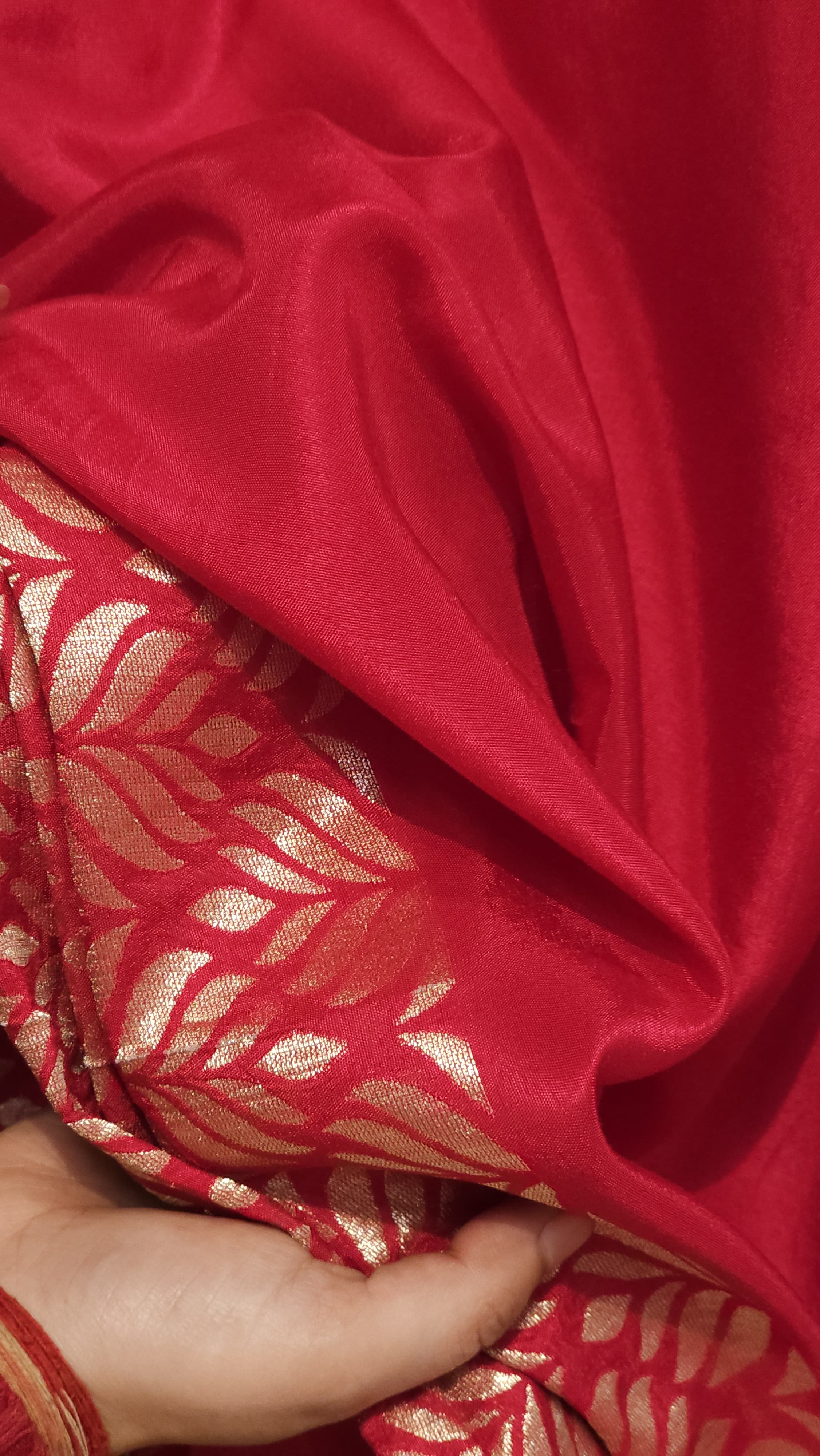 Woven Cotton Silk Suit with Detailed Embroidered