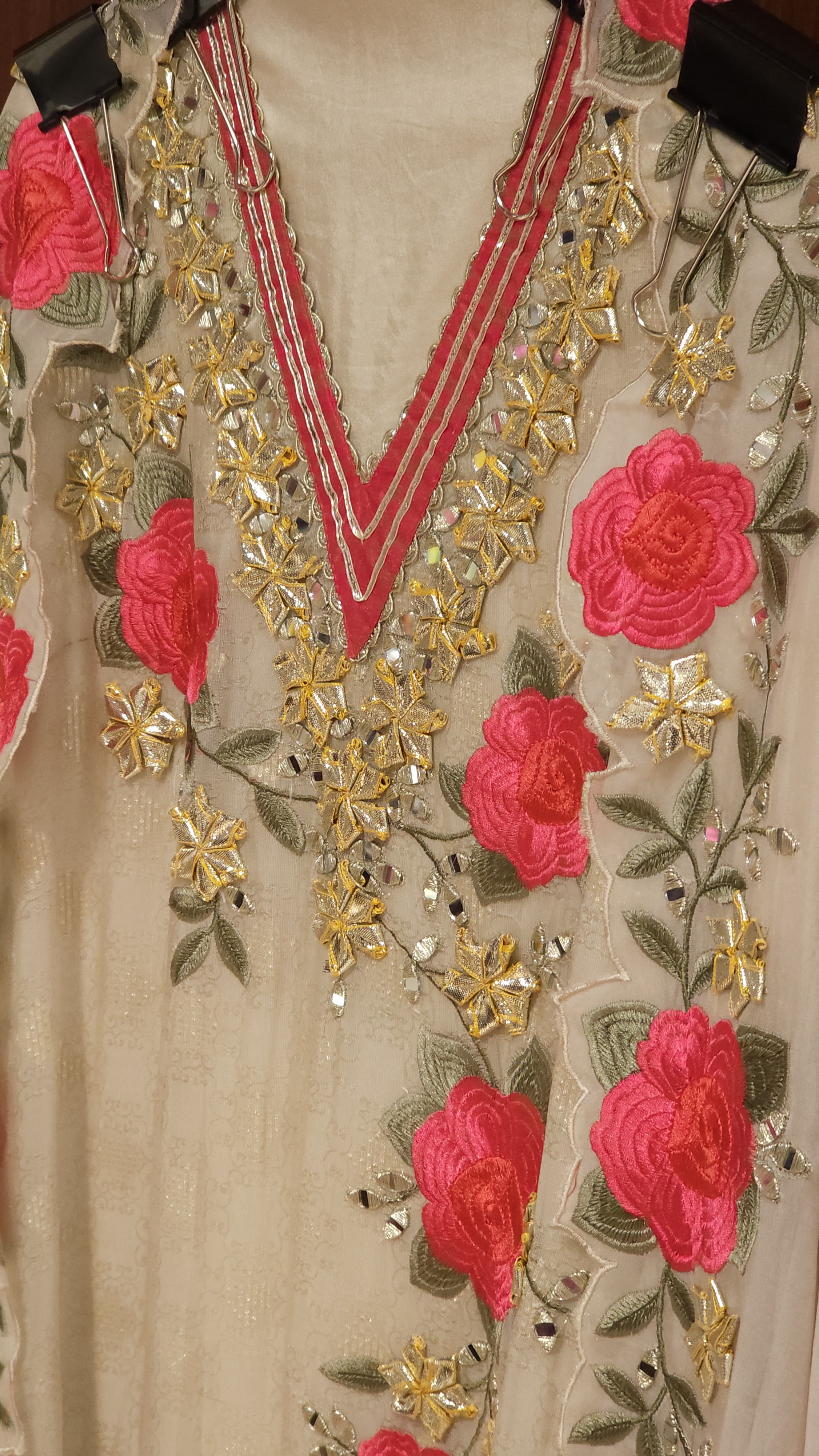 The Gulaab Suit - Self Woven, Rich Texture Tissue Suit