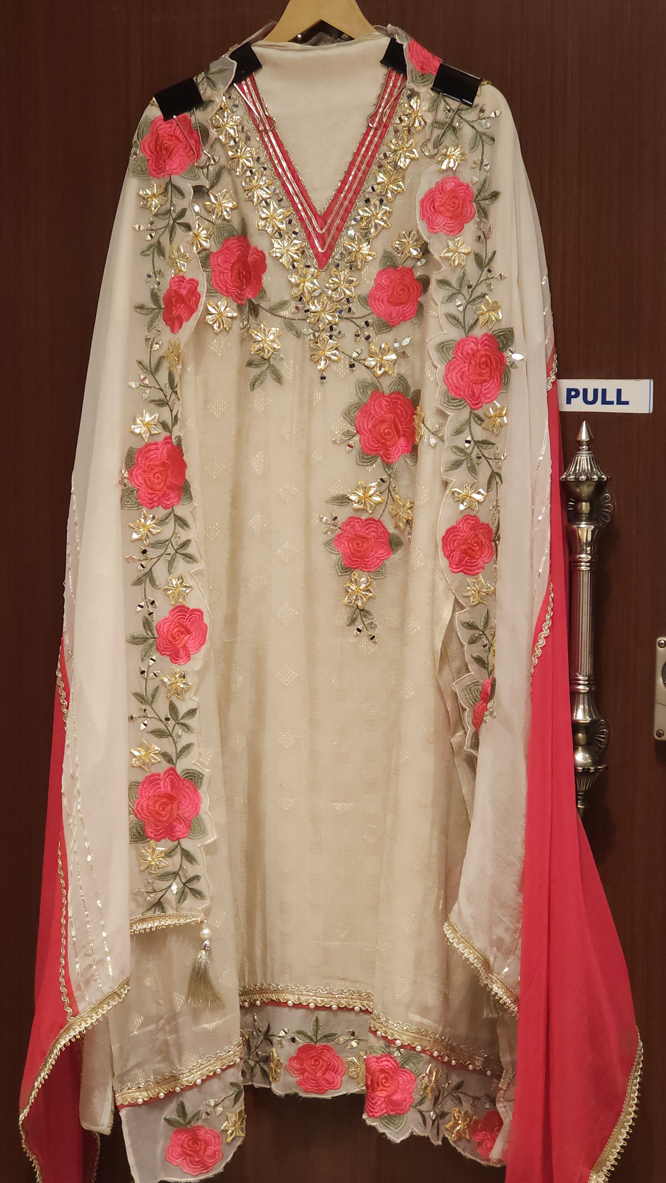 The Gulaab Suit - Self Woven, Rich Texture Tissue Suit