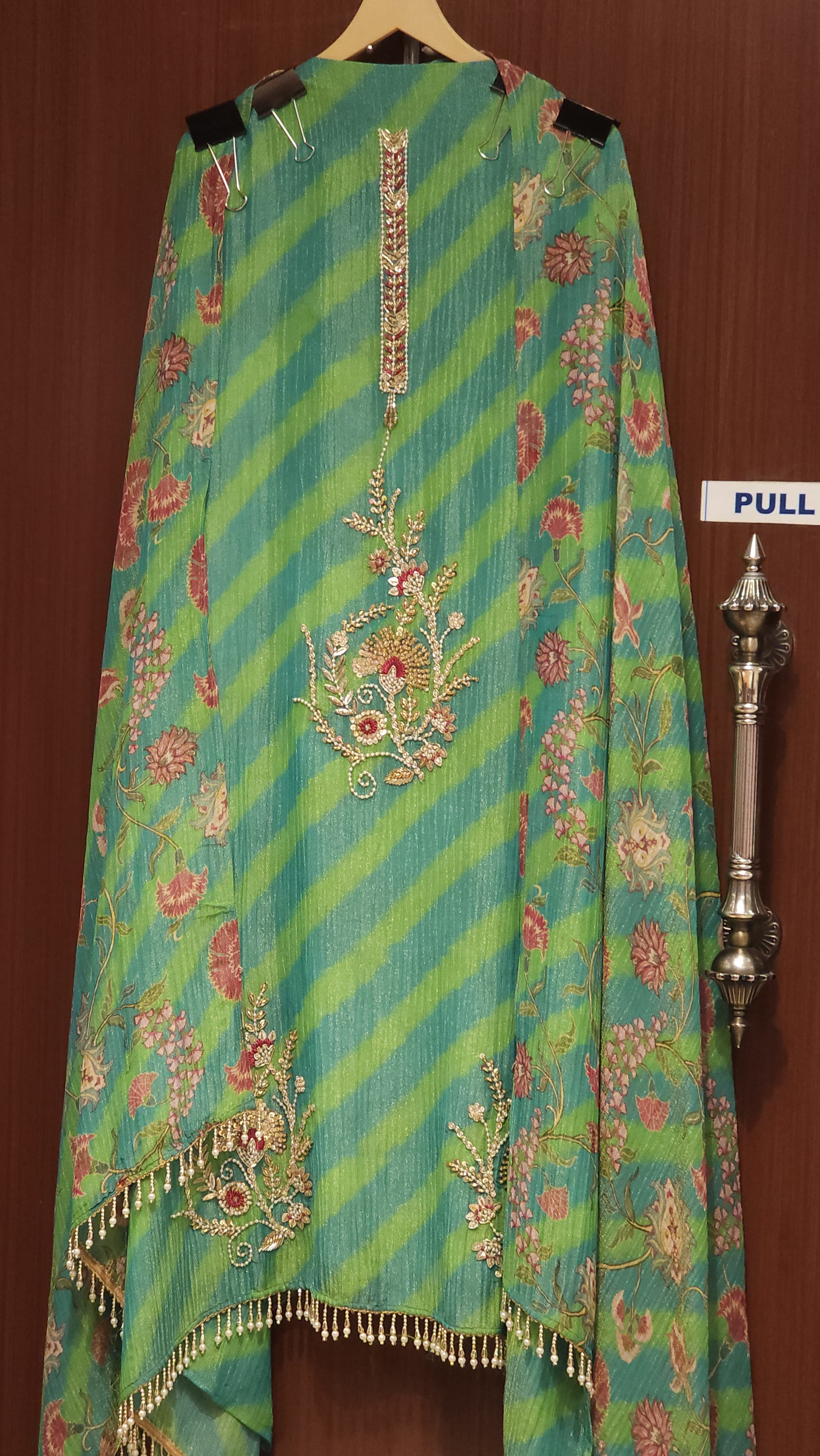 Jaipuri Lehariya & Handwork Fusion- Summer Ready on Crush Tissue