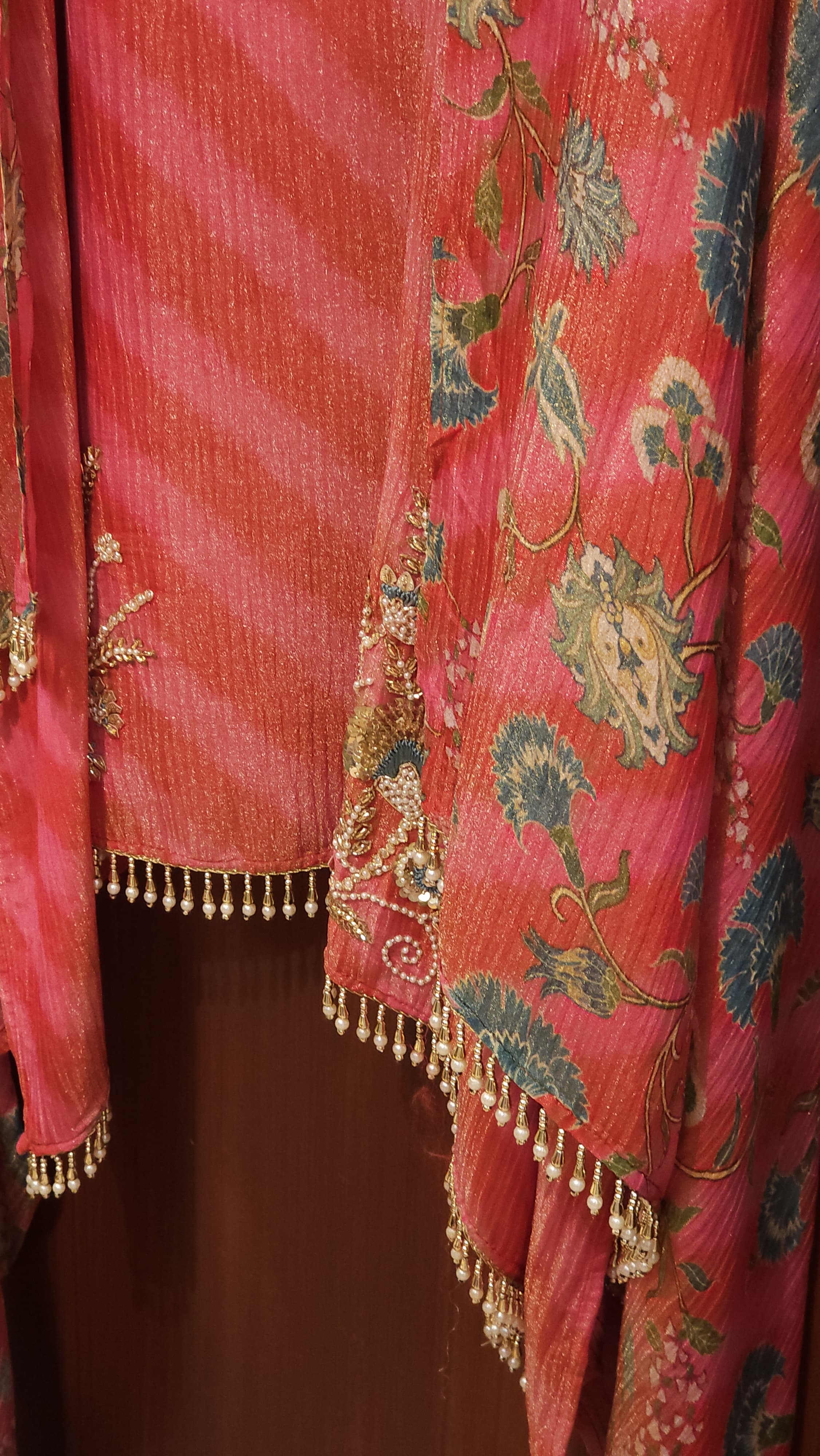 Jaipuri Lehariya & Handwork Fusion- Summer Ready on Crush Tissue