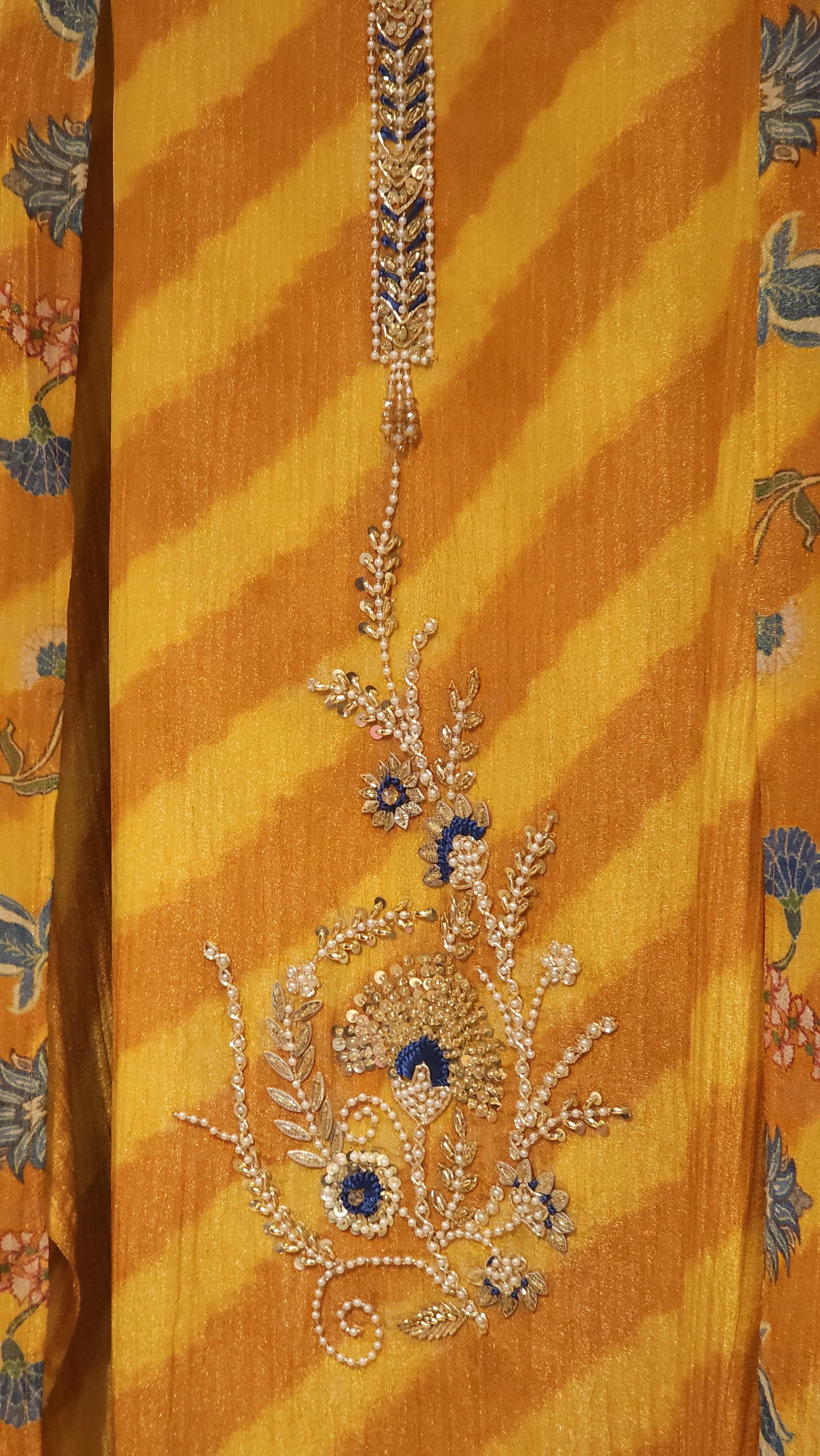 Jaipuri Lehariya & Handwork Fusion- Summer Ready on Crush Tissue