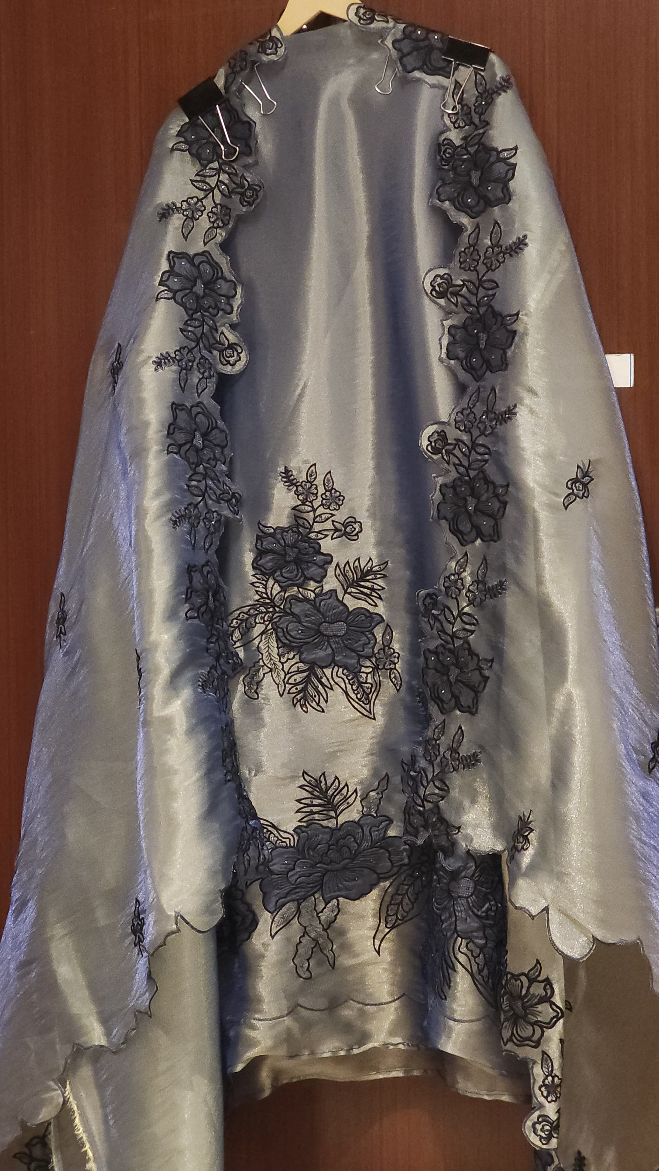 Italian Glass Tissue Suit – Patchwork Embroidery