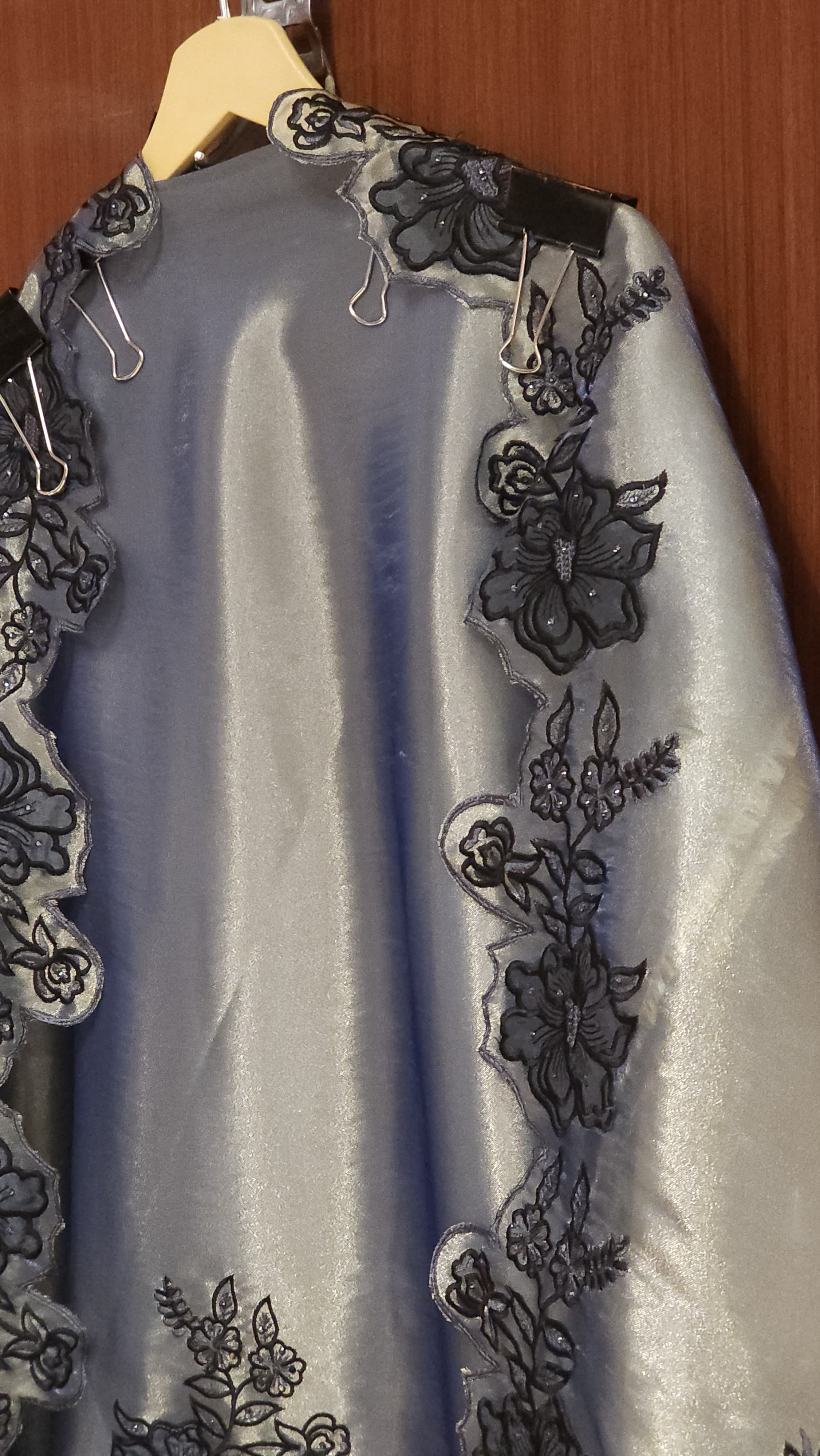 Italian Glass Tissue Suit – Patchwork Embroidery