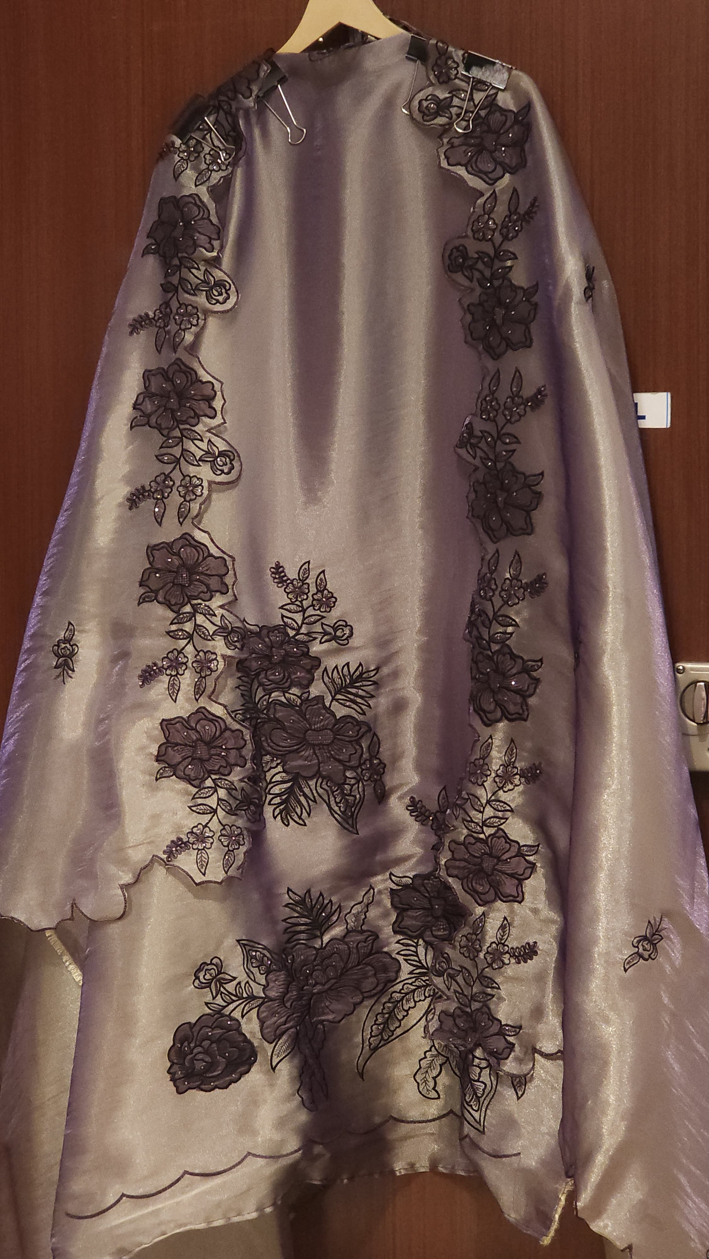 Italian Glass Tissue Suit – Patchwork Embroidery