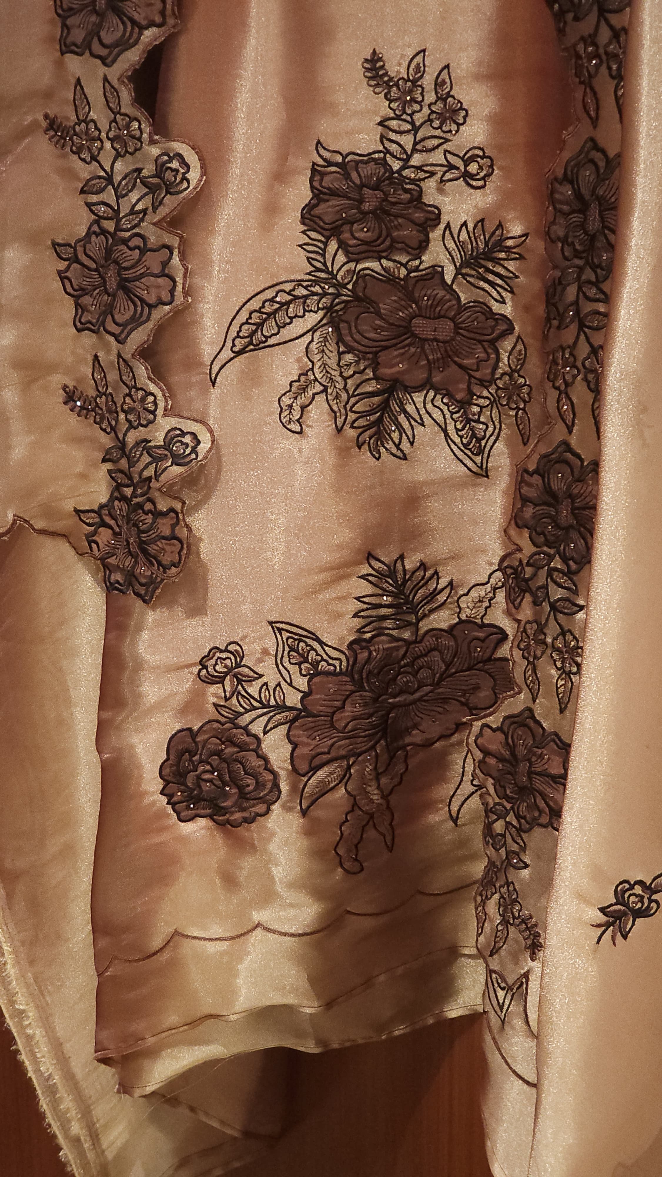 Italian Glass Tissue Suit – Patchwork Embroidery