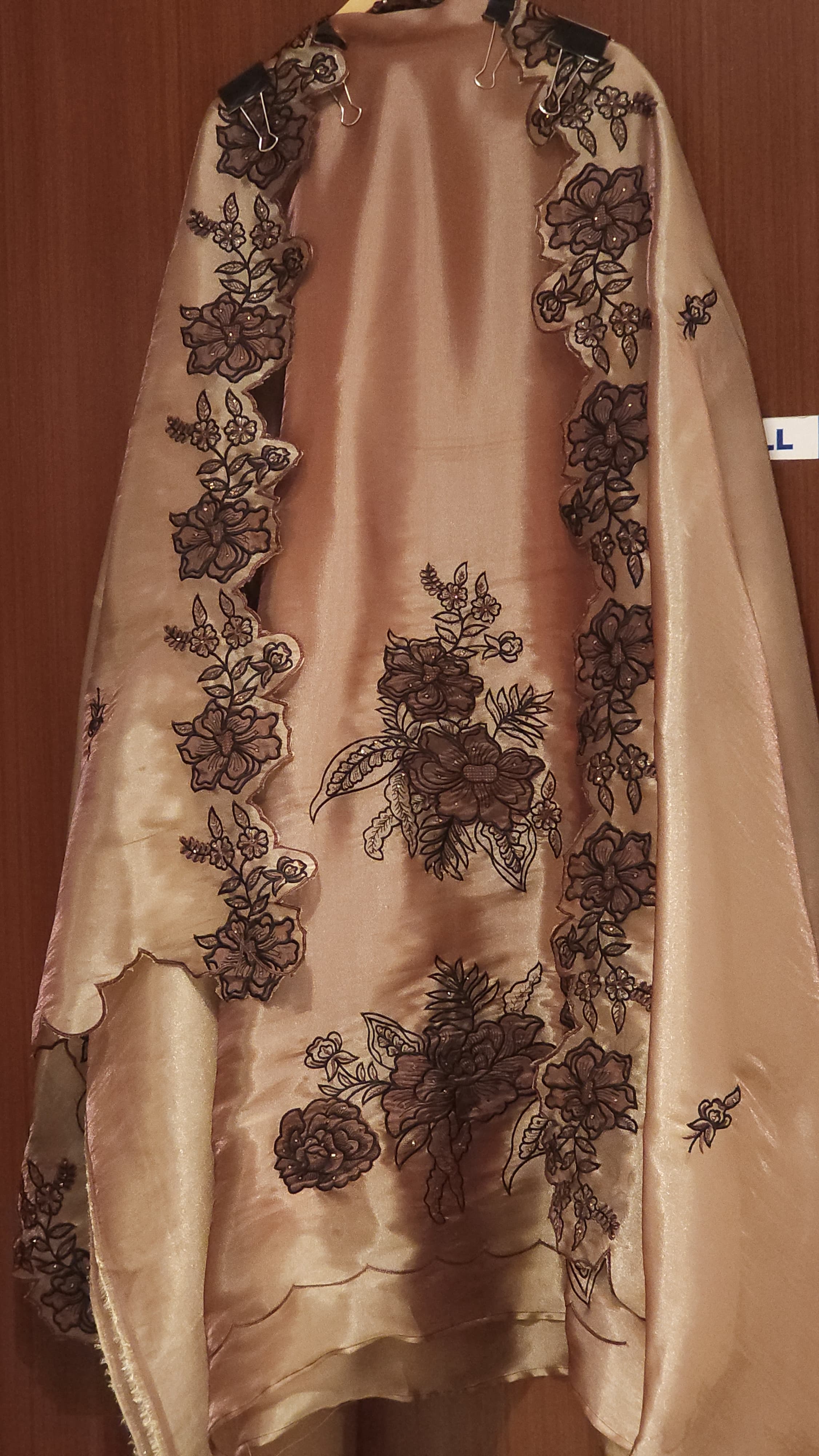 Italian Glass Tissue Suit – Patchwork Embroidery