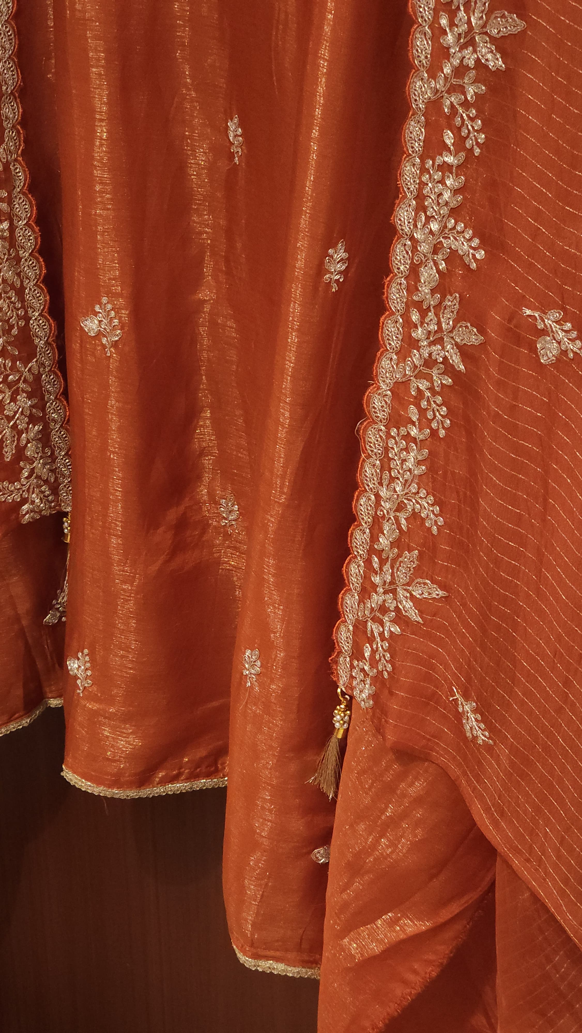 Bright Summer- Shimmer Muslin Suit with Gold Lurex Dupatta