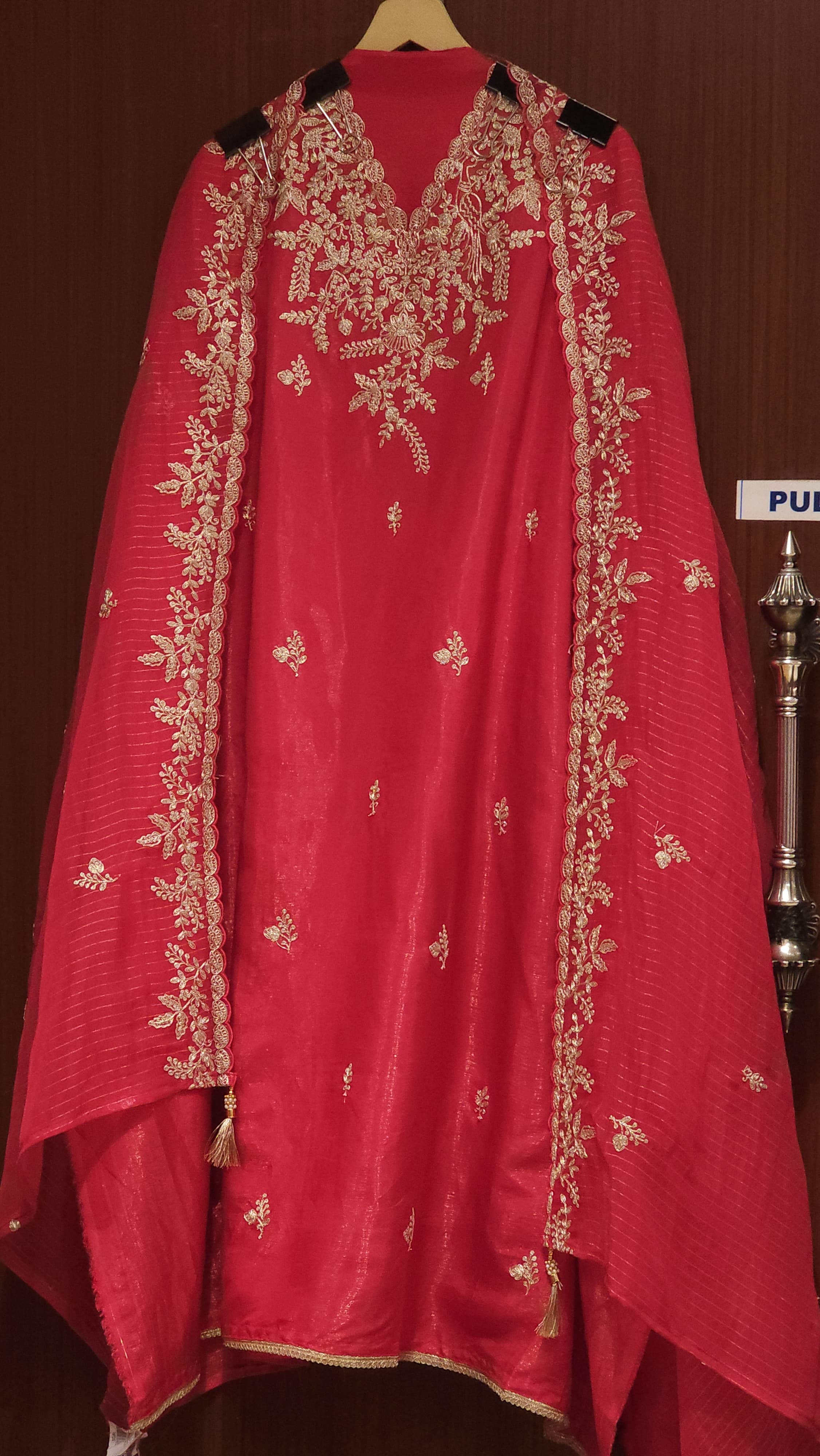 Bright Summer- Shimmer Muslin Suit with Gold Lurex Dupatta