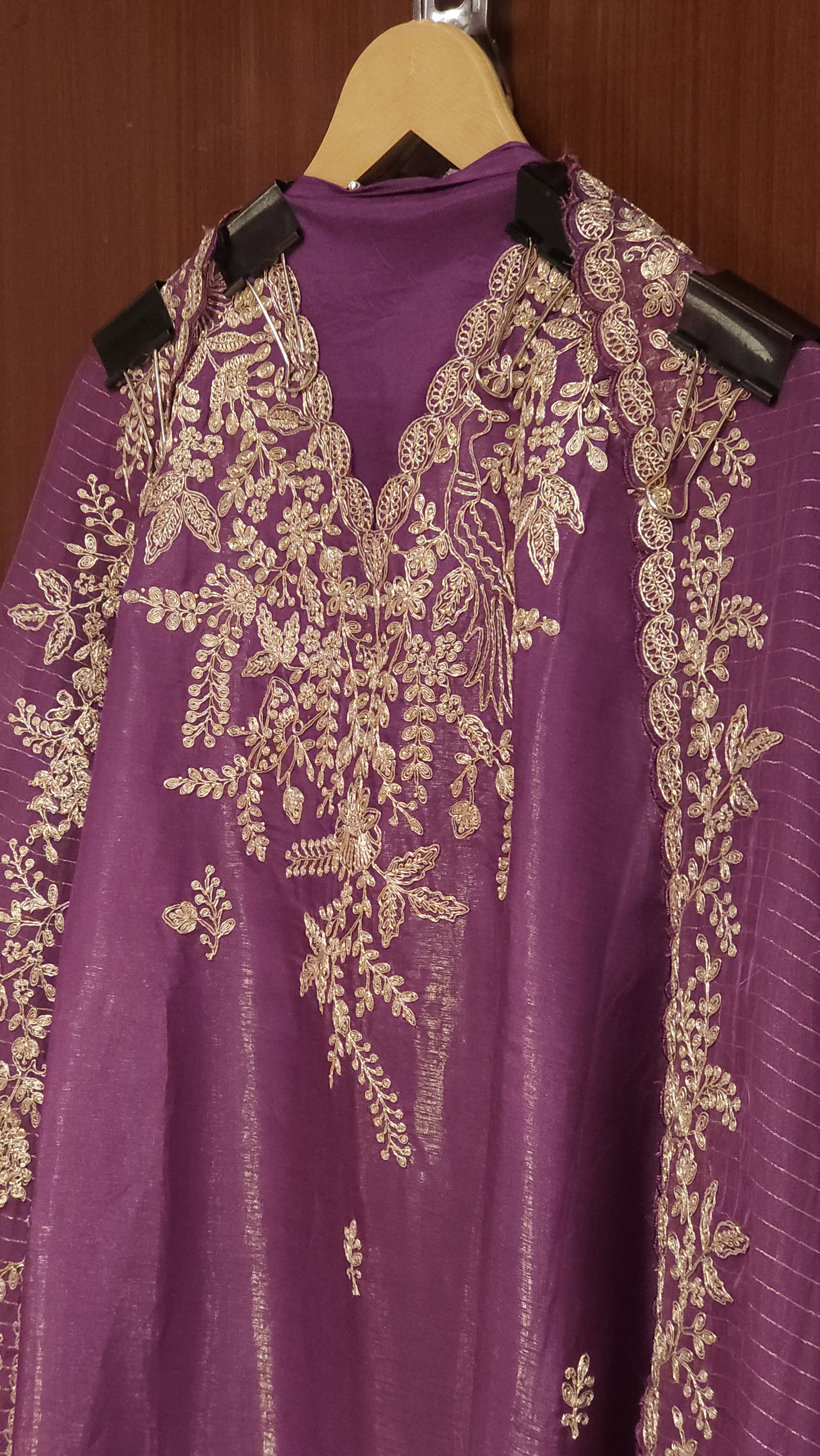 Bright Summer- Shimmer Muslin Suit with Gold Lurex Dupatta
