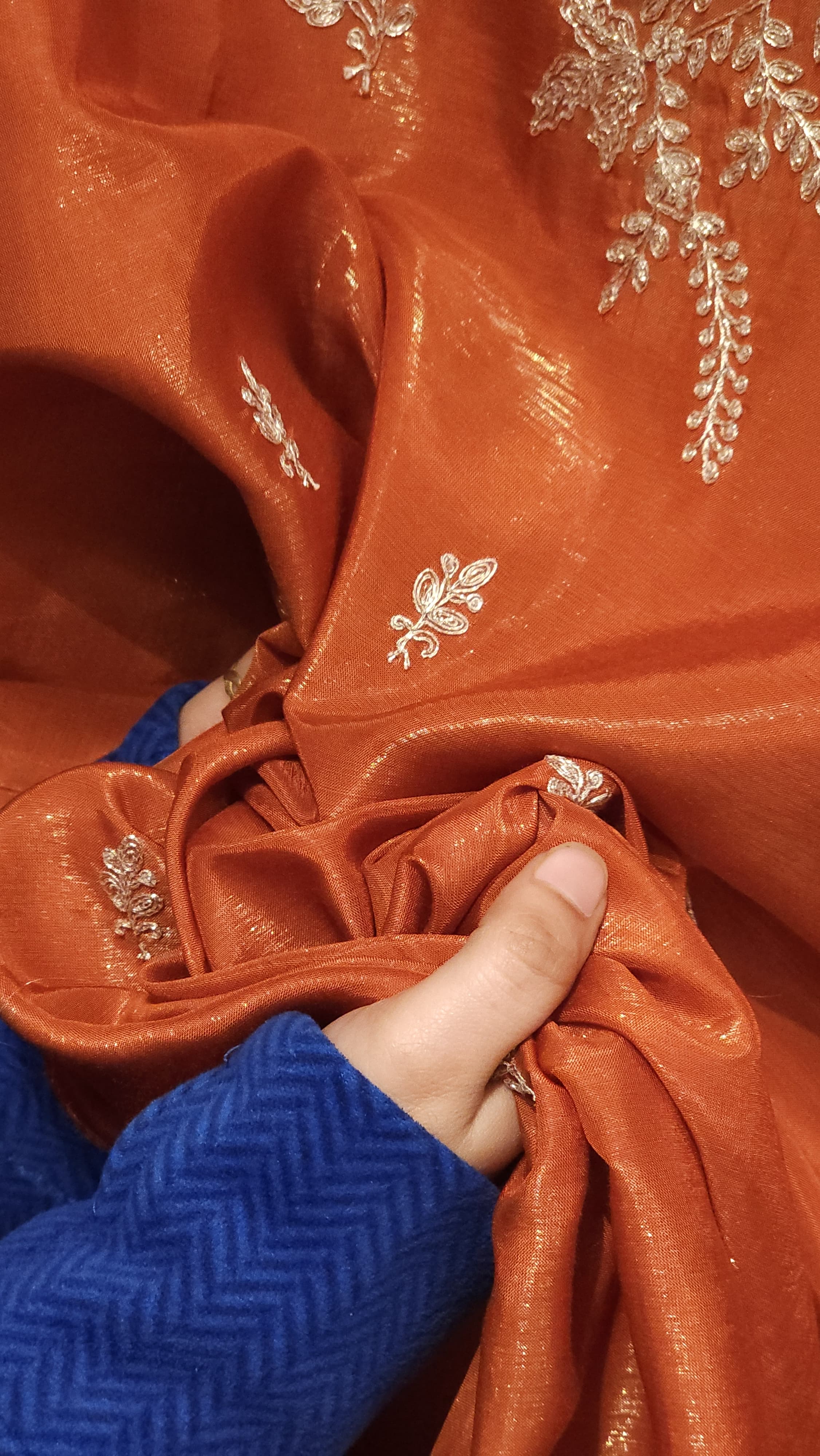 Bright Summer- Shimmer Muslin Suit with Gold Lurex Dupatta