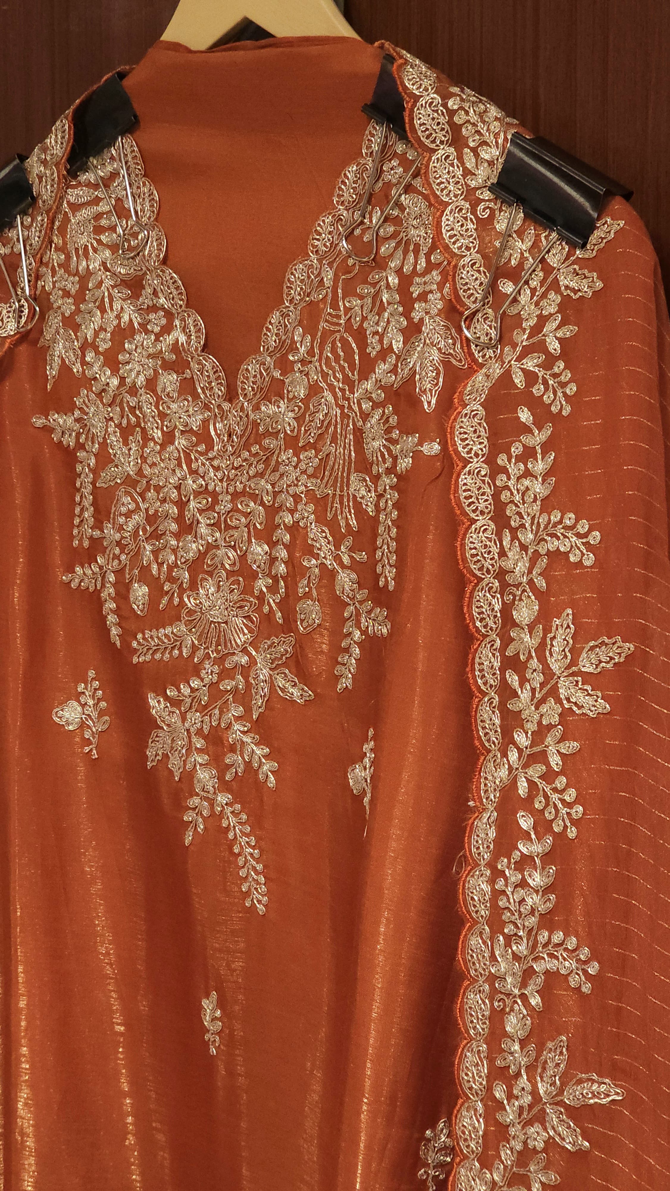 Bright Summer- Shimmer Muslin Suit with Gold Lurex Dupatta