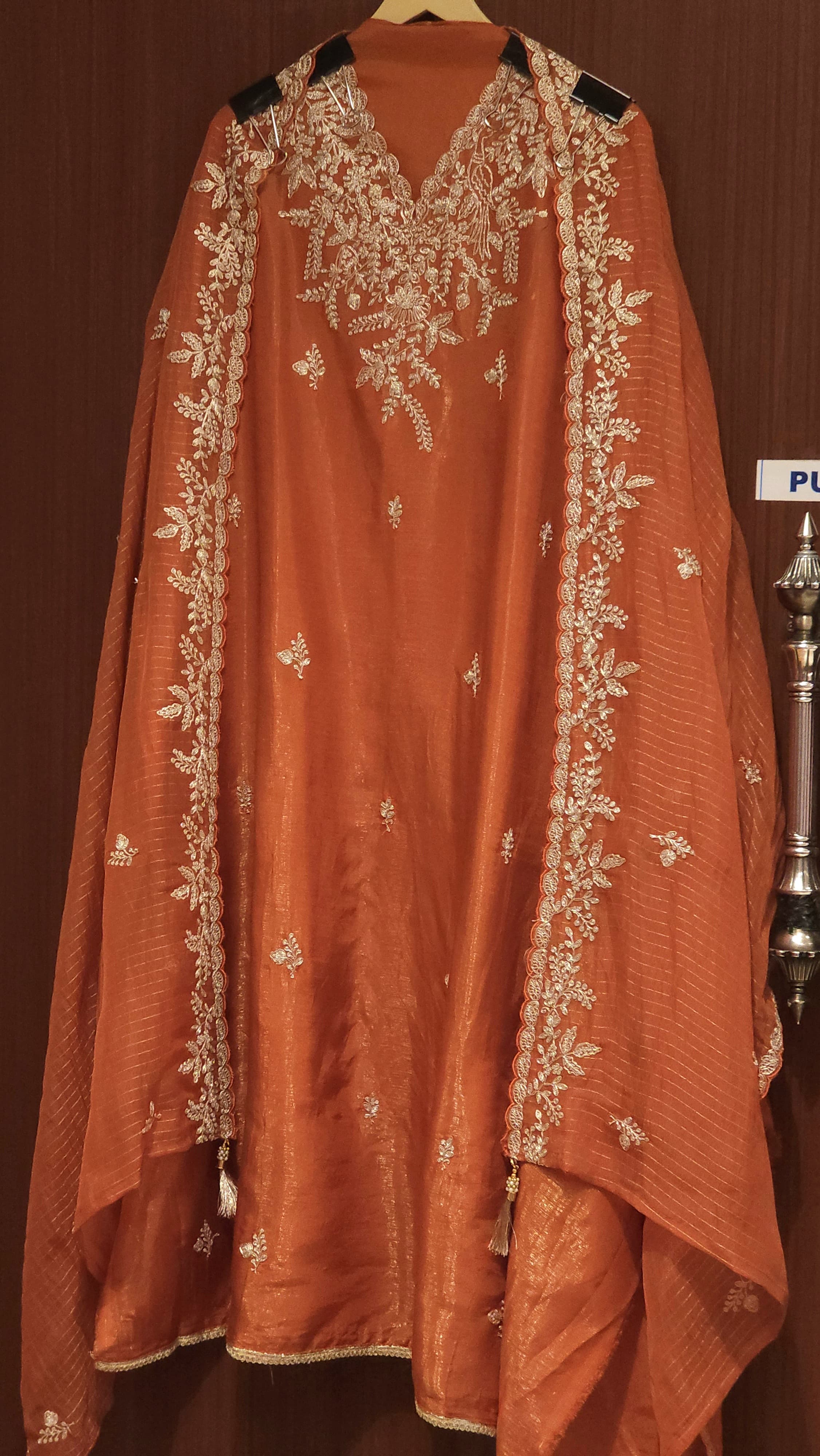 Bright Summer- Shimmer Muslin Suit with Gold Lurex Dupatta