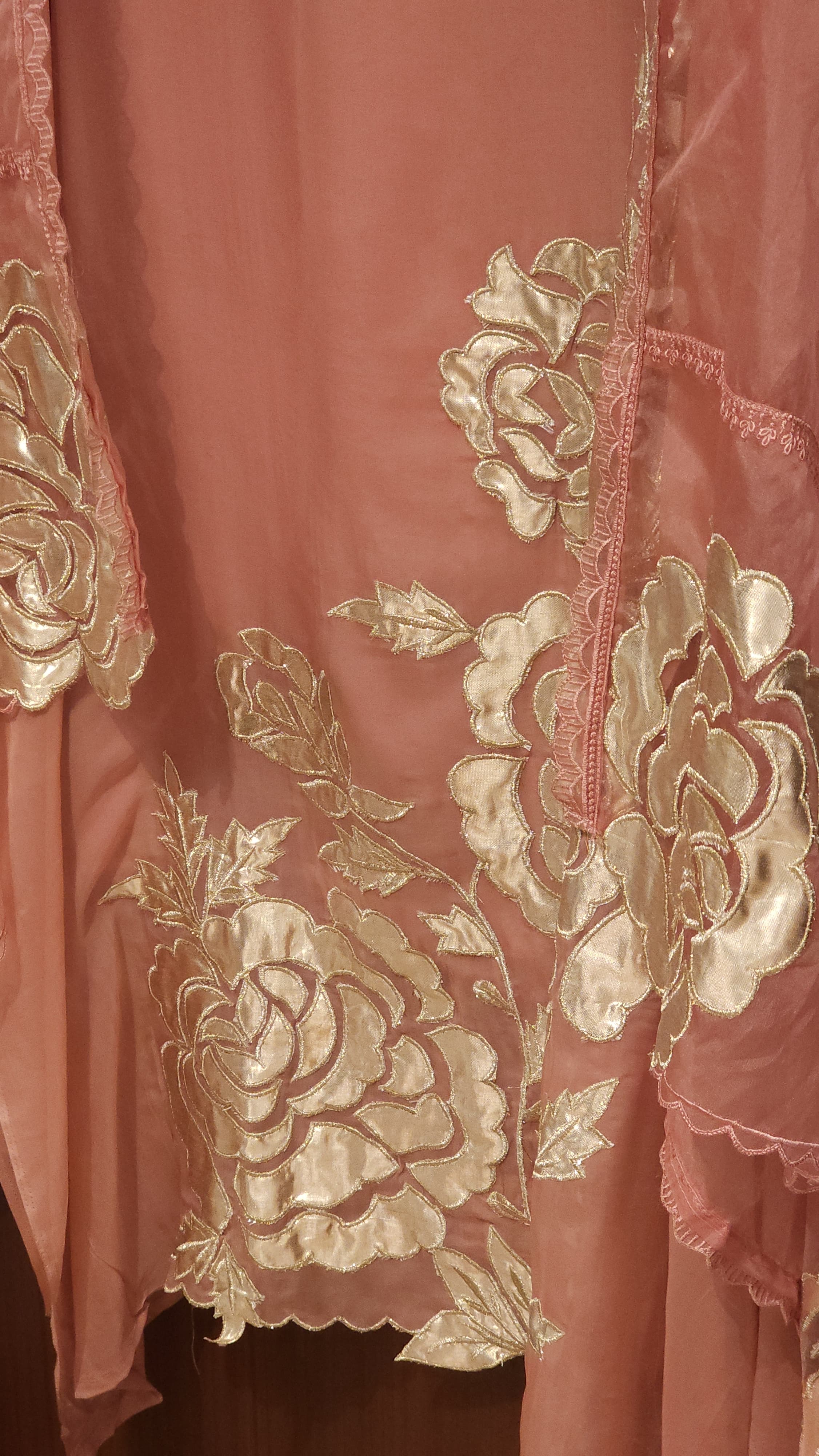Soft Organza Suit with Rose Gold Patchwork