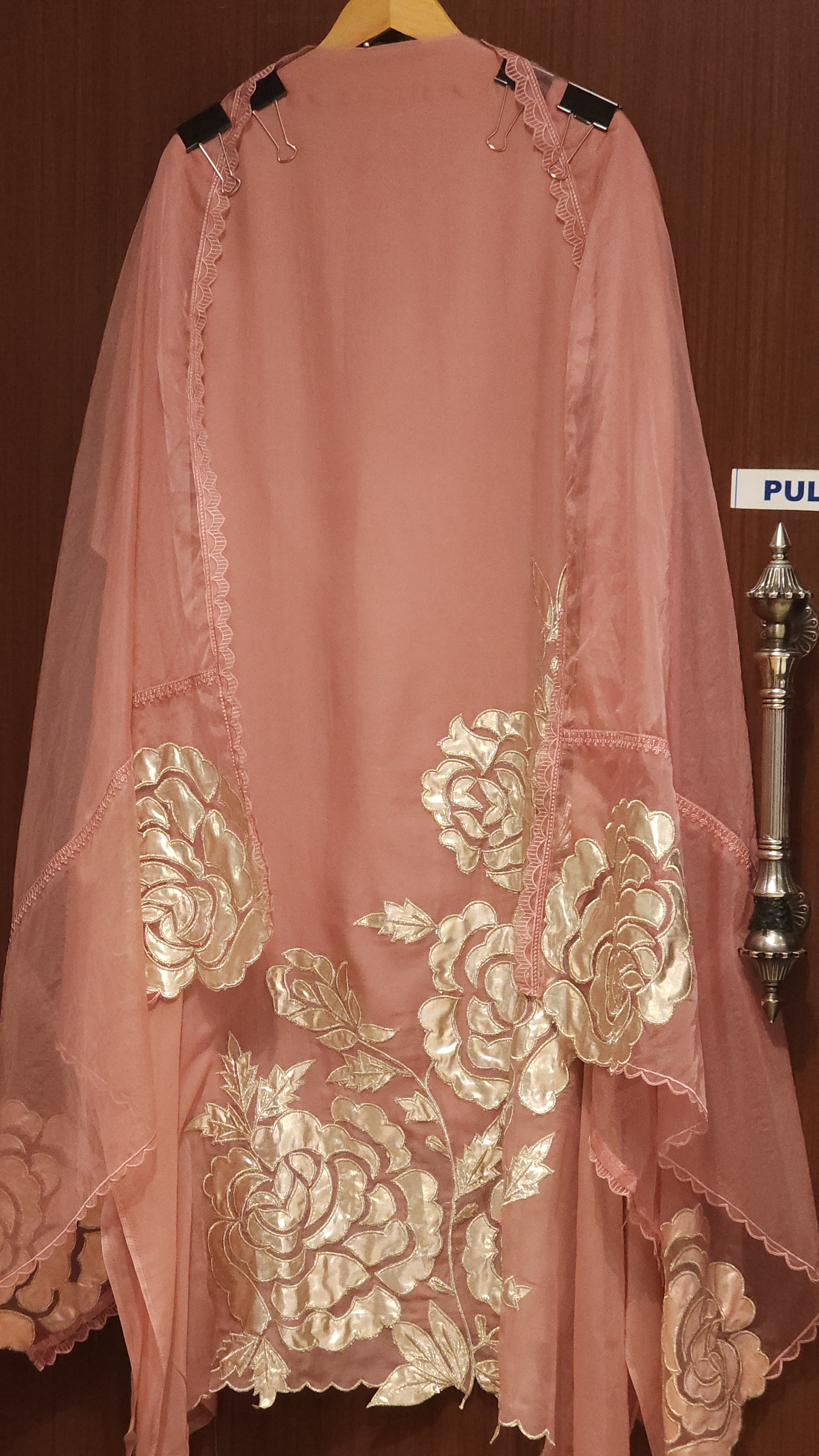 Soft Organza Suit with Rose Gold Patchwork