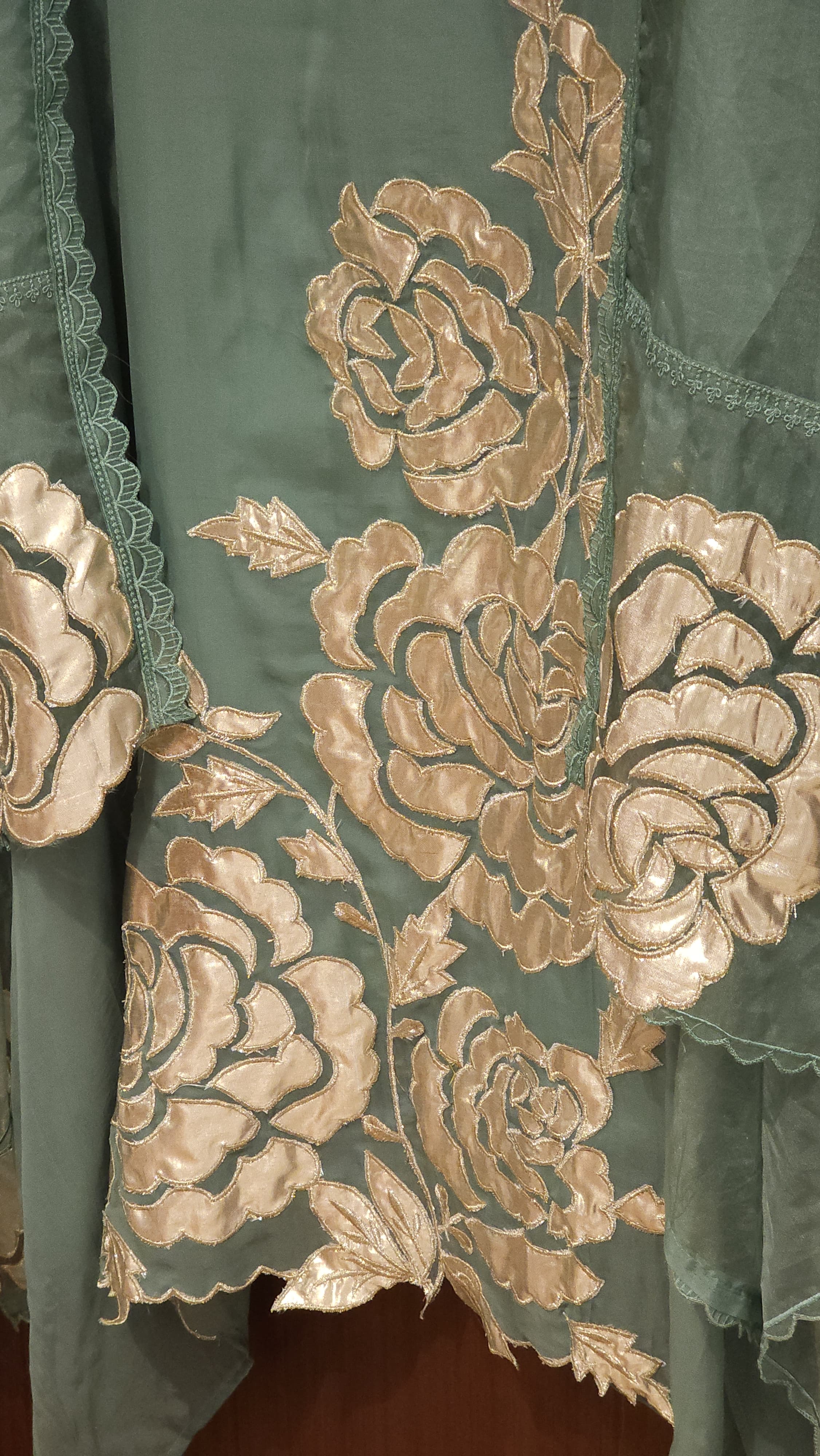Soft Organza Suit with Rose Gold Patchwork