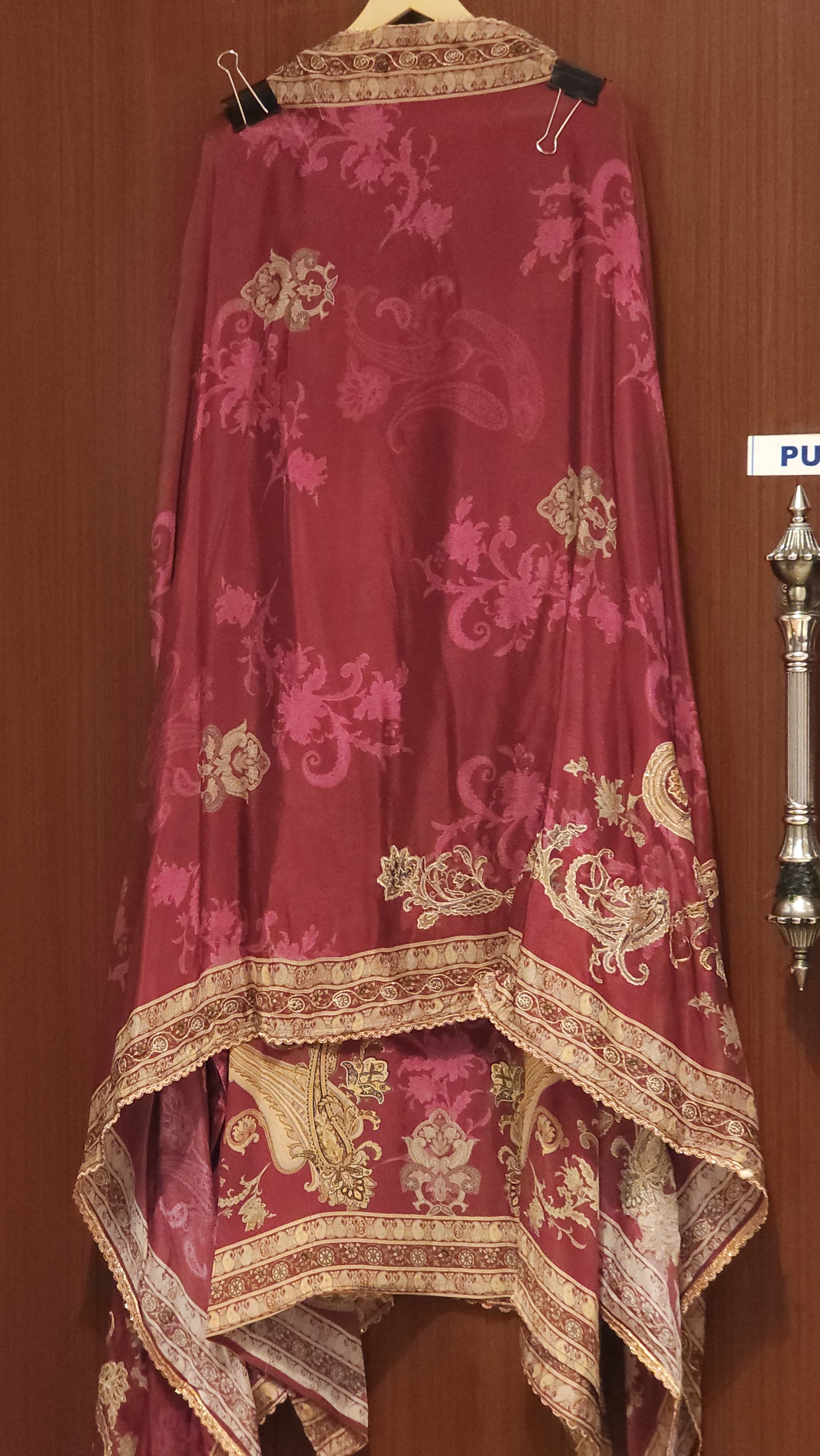 Pakistani Pure Crepe Suit- Grand Embroidered Dupatta