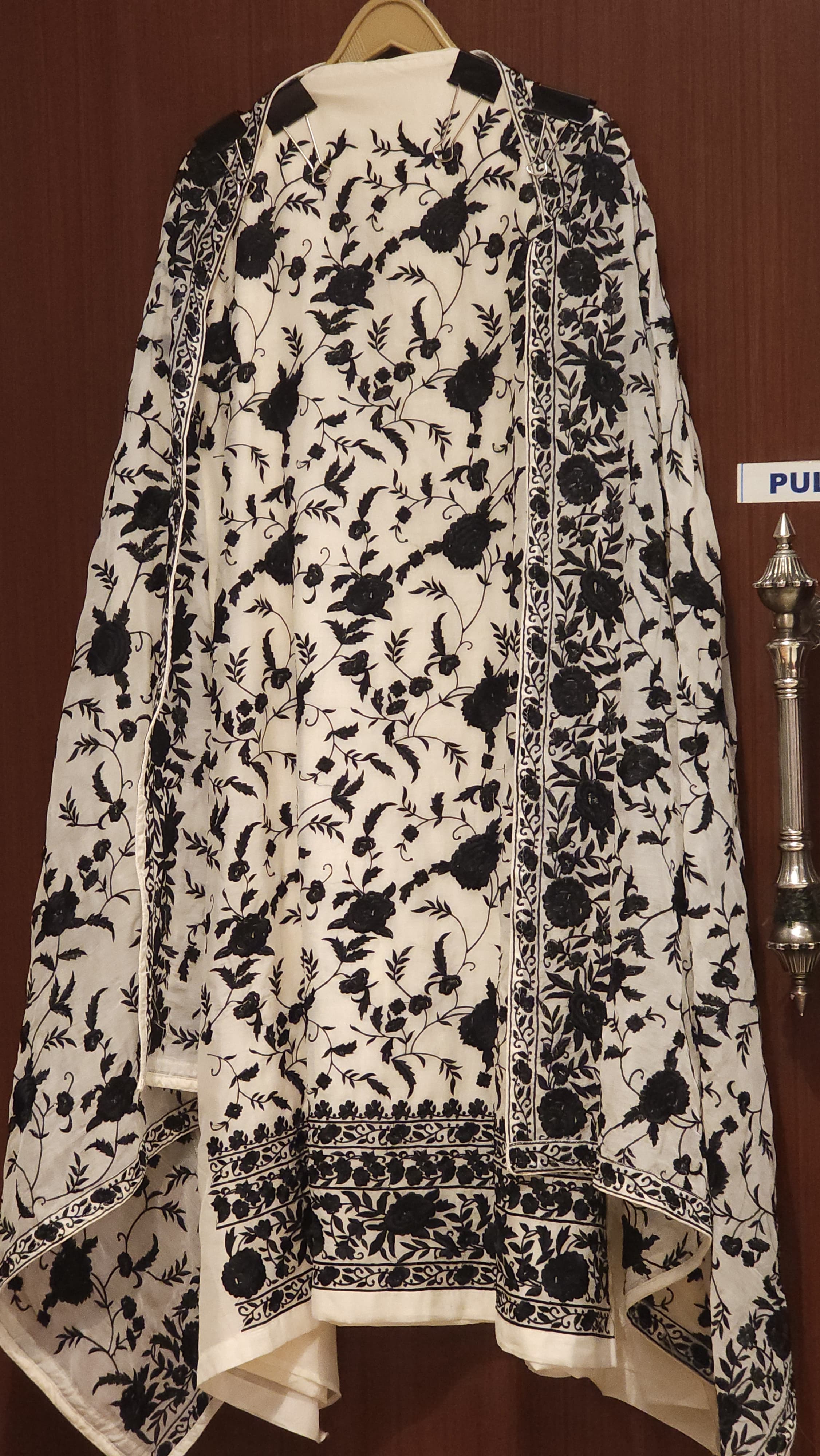 Pure Mul Cotton Parsi Embroidery- Monochrome Edit
