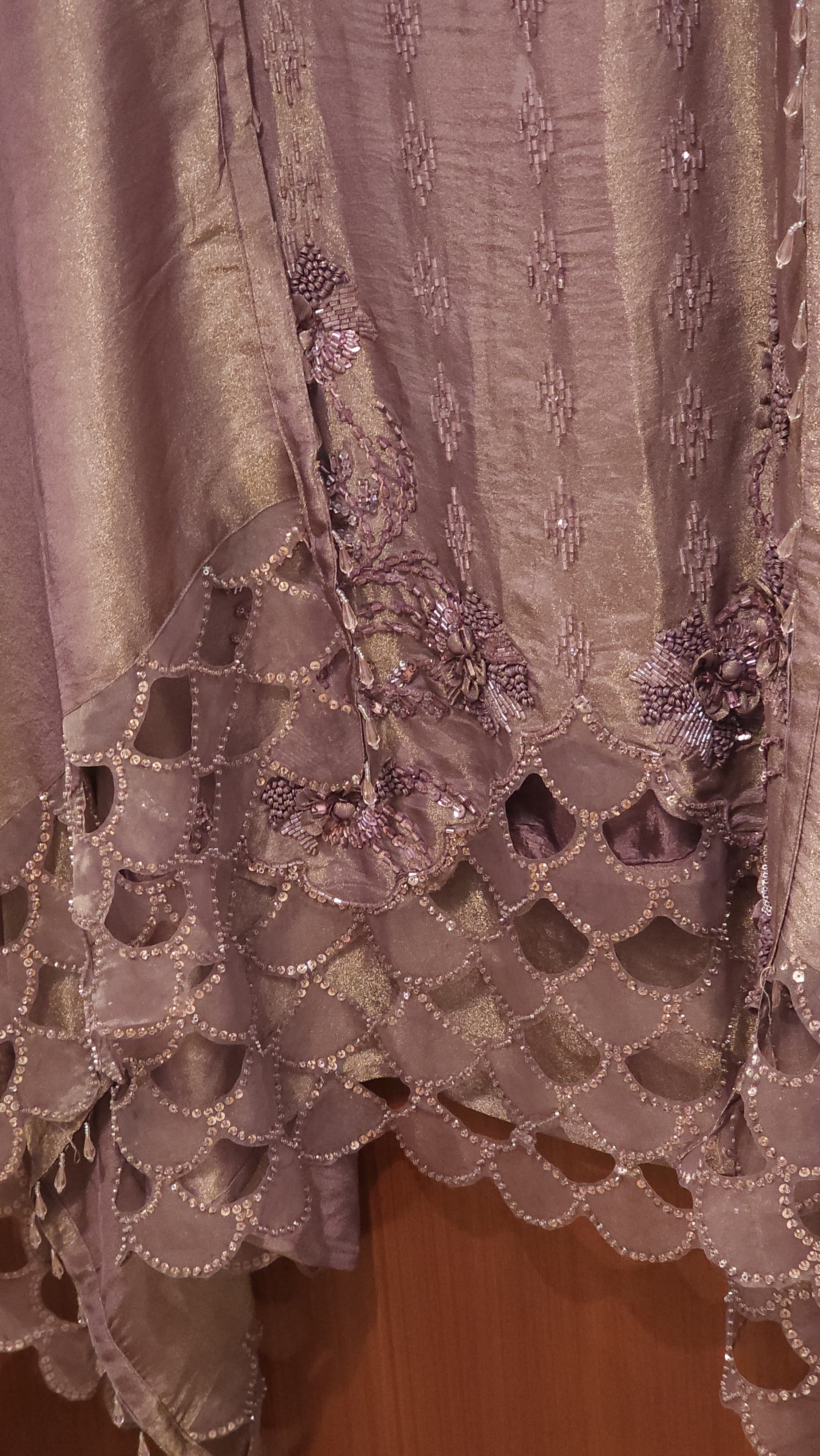 Indo-Western Tissue Suit Cutwork 2.O
