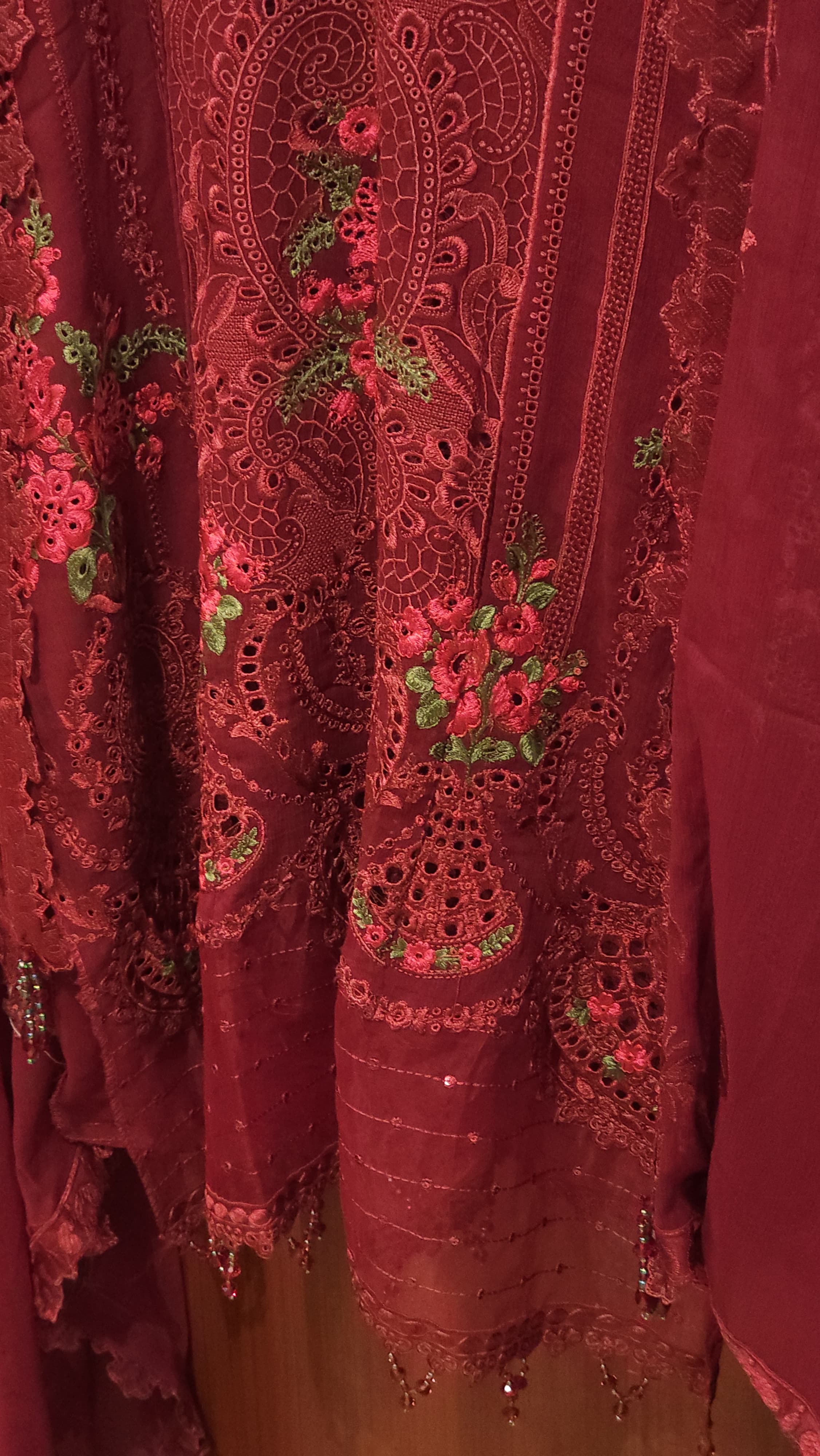 Luxury Pakistani Chiffon Embroidered Suit 1.O
