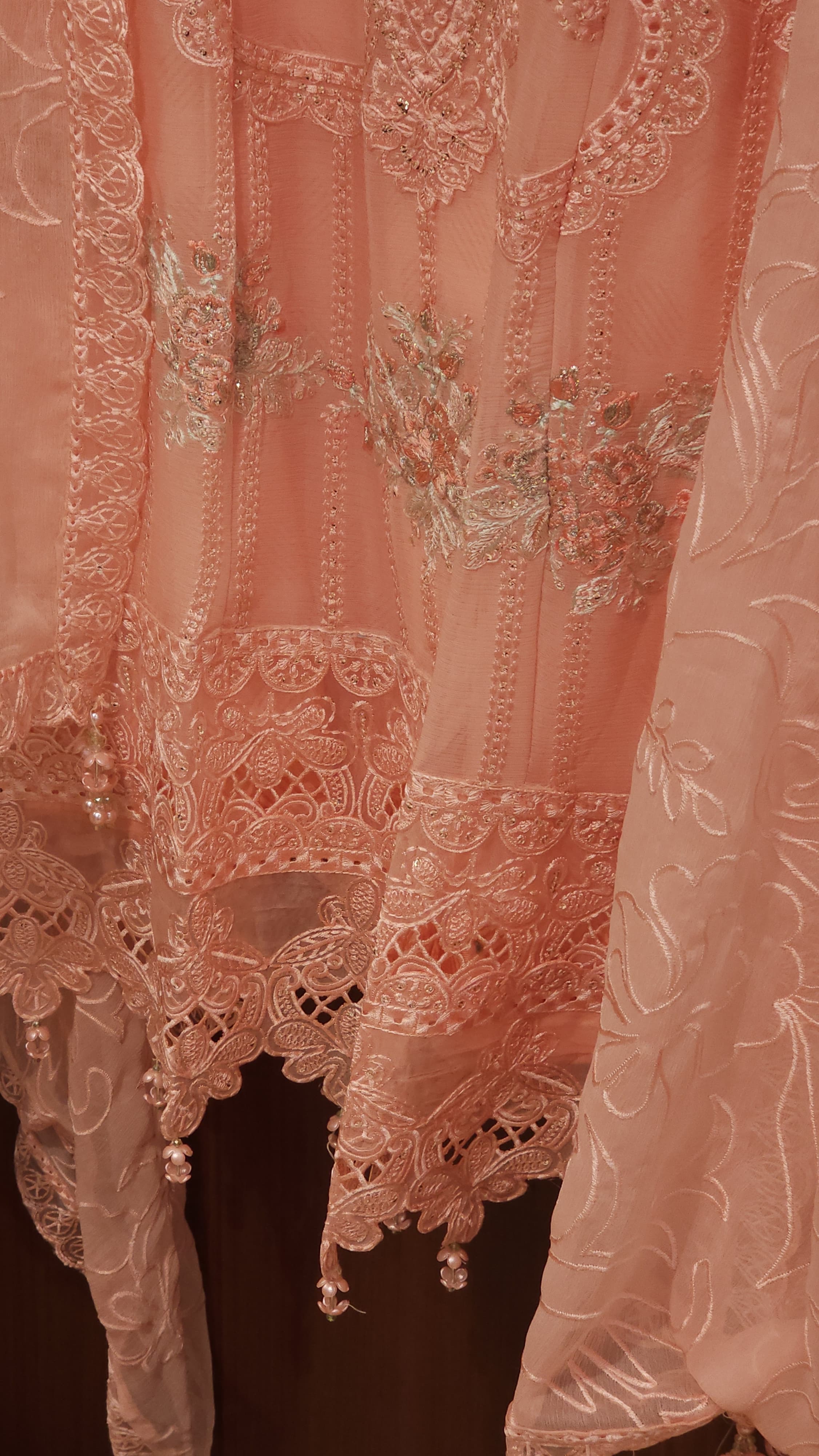Luxury Pakistani Chiffon Embroidered Suit 1.O