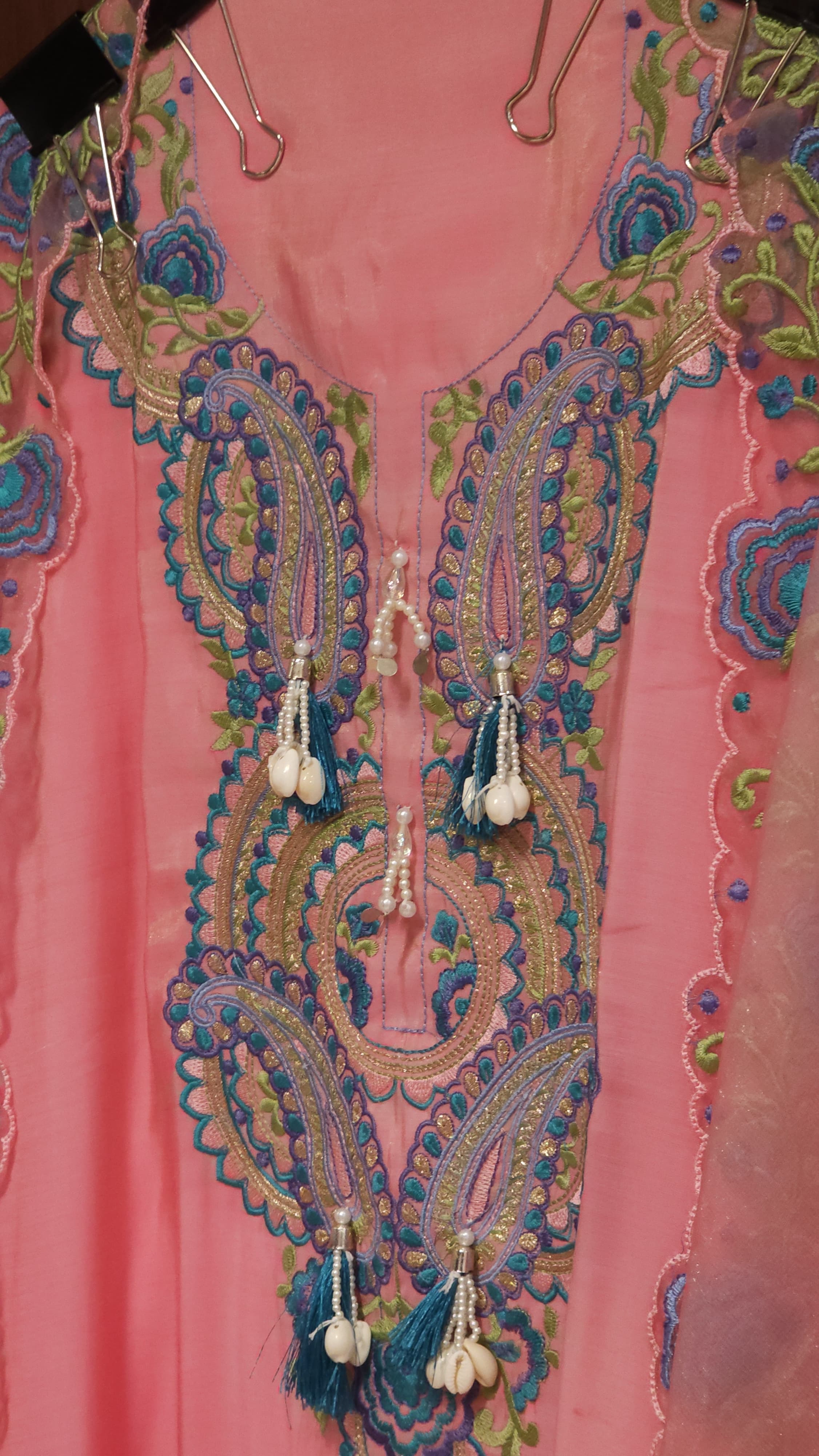 Organza Dupatta Modal Cotton Embroidered Suit