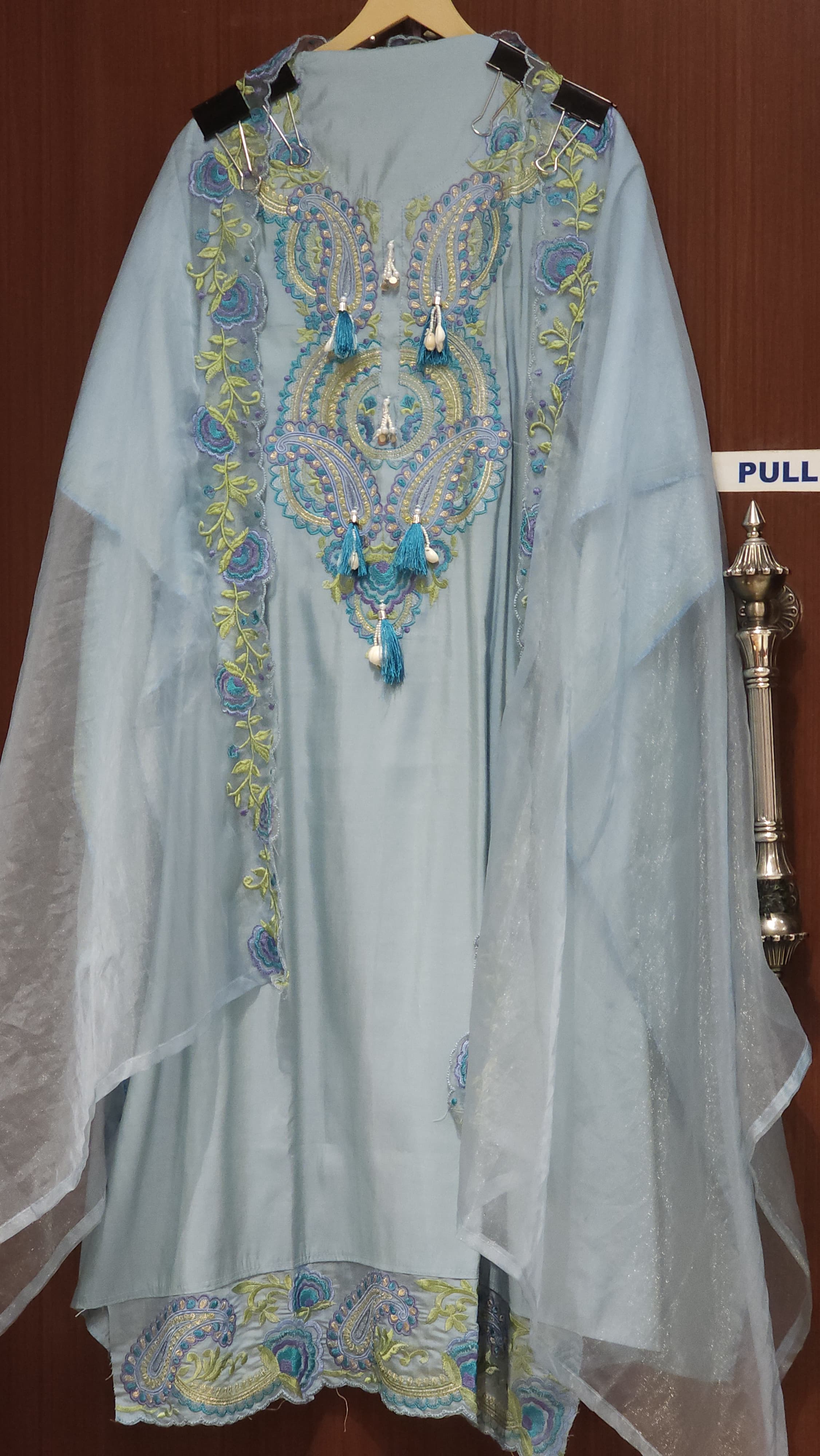 Organza Dupatta Modal Cotton Embroidered Suit
