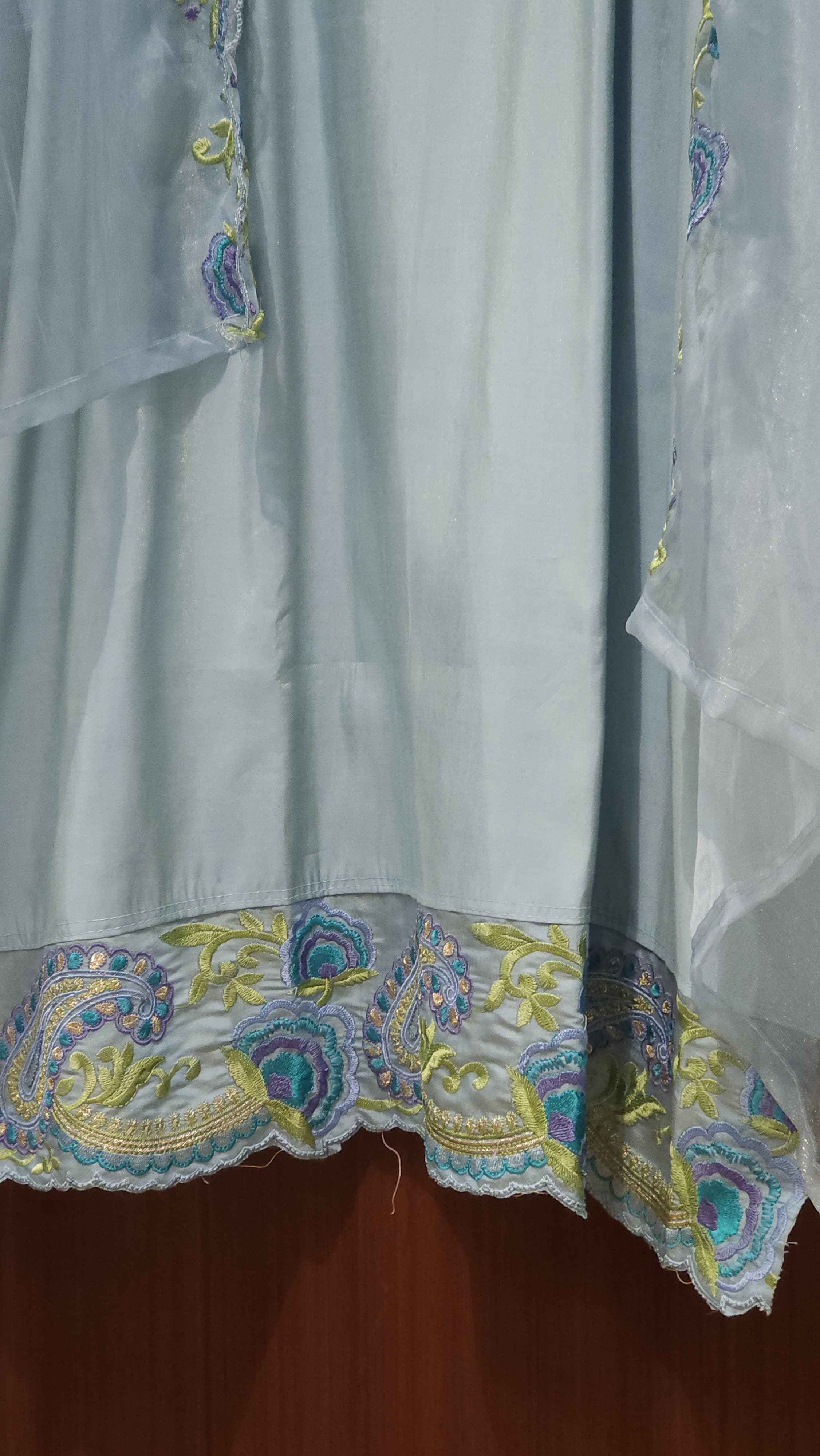 Organza Dupatta Modal Cotton Embroidered Suit